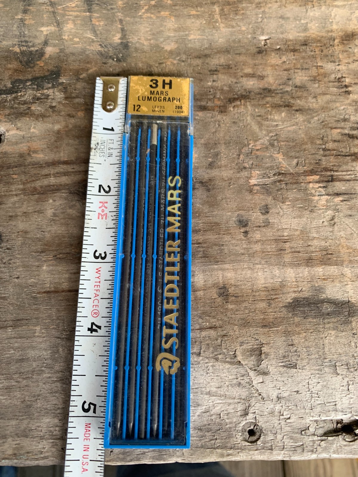 10 Pieces Staedtler Mars 3H Lumograph 1904 2mm Mechanical Drafting Pencil Lead