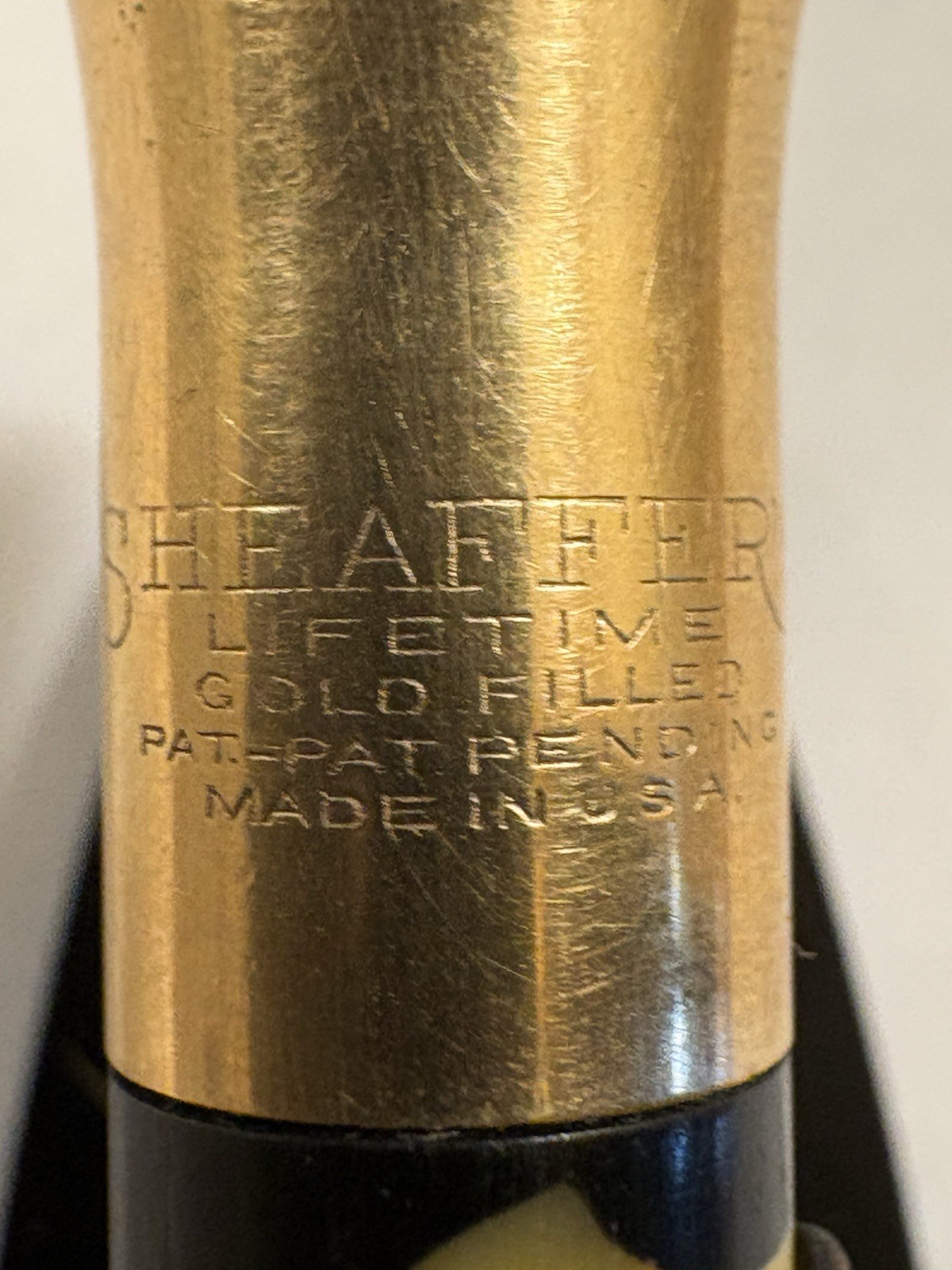 Vintage Sheaffer Lifetime Pearl & Black Gold-Filled Mechanical Pencil