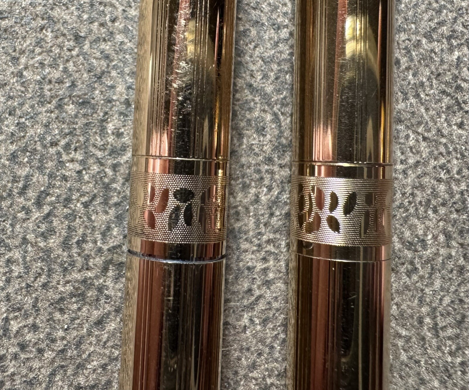 2 CROSS 14K GOLD FILLED 5 3/16” CLIPLESS WOMENS MECHANICAL PENCIL LOT works
