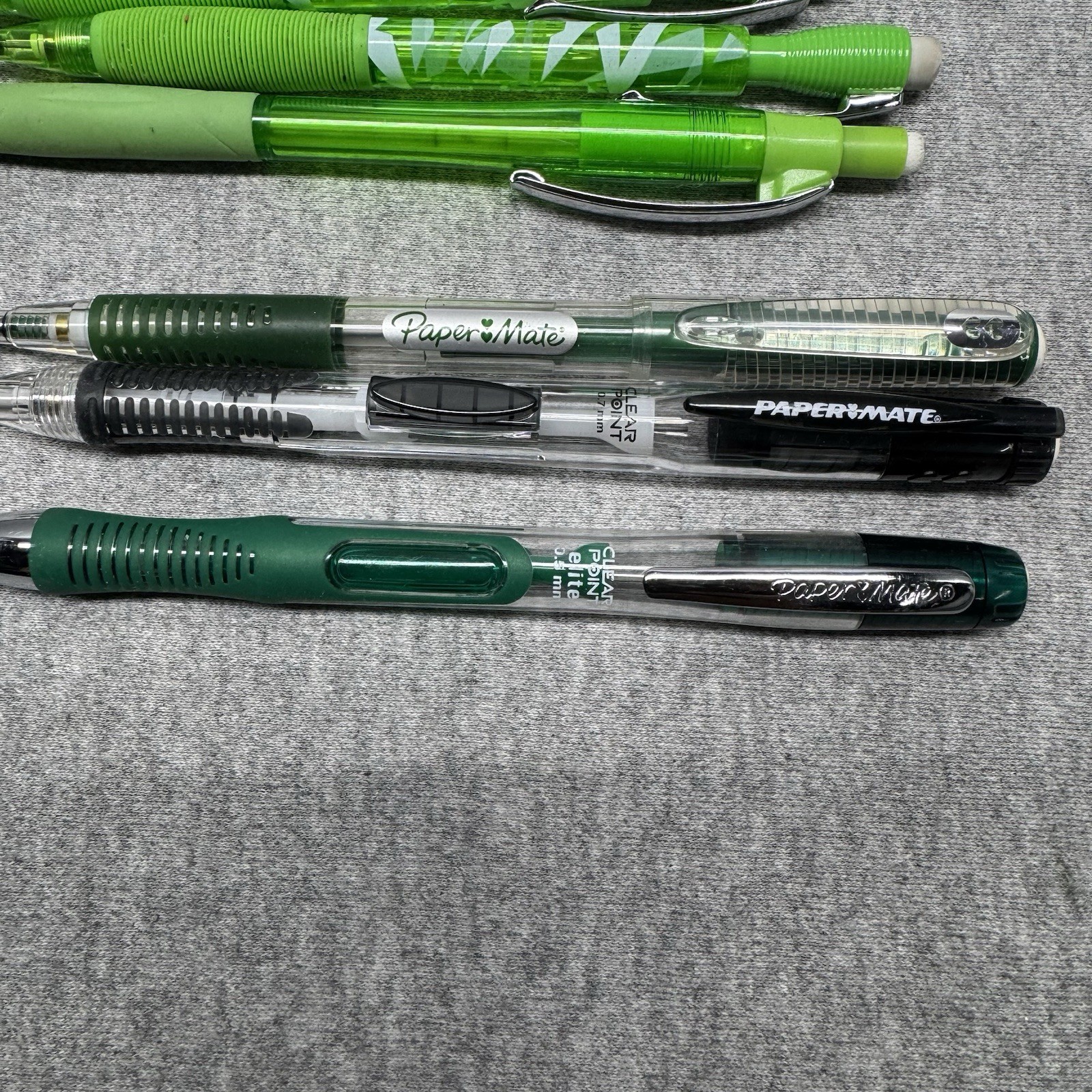 Lot Of 22 Mechanical Pencils 1 Eraser & 7 Lead Packs Pen+gear Paper Mate Bic