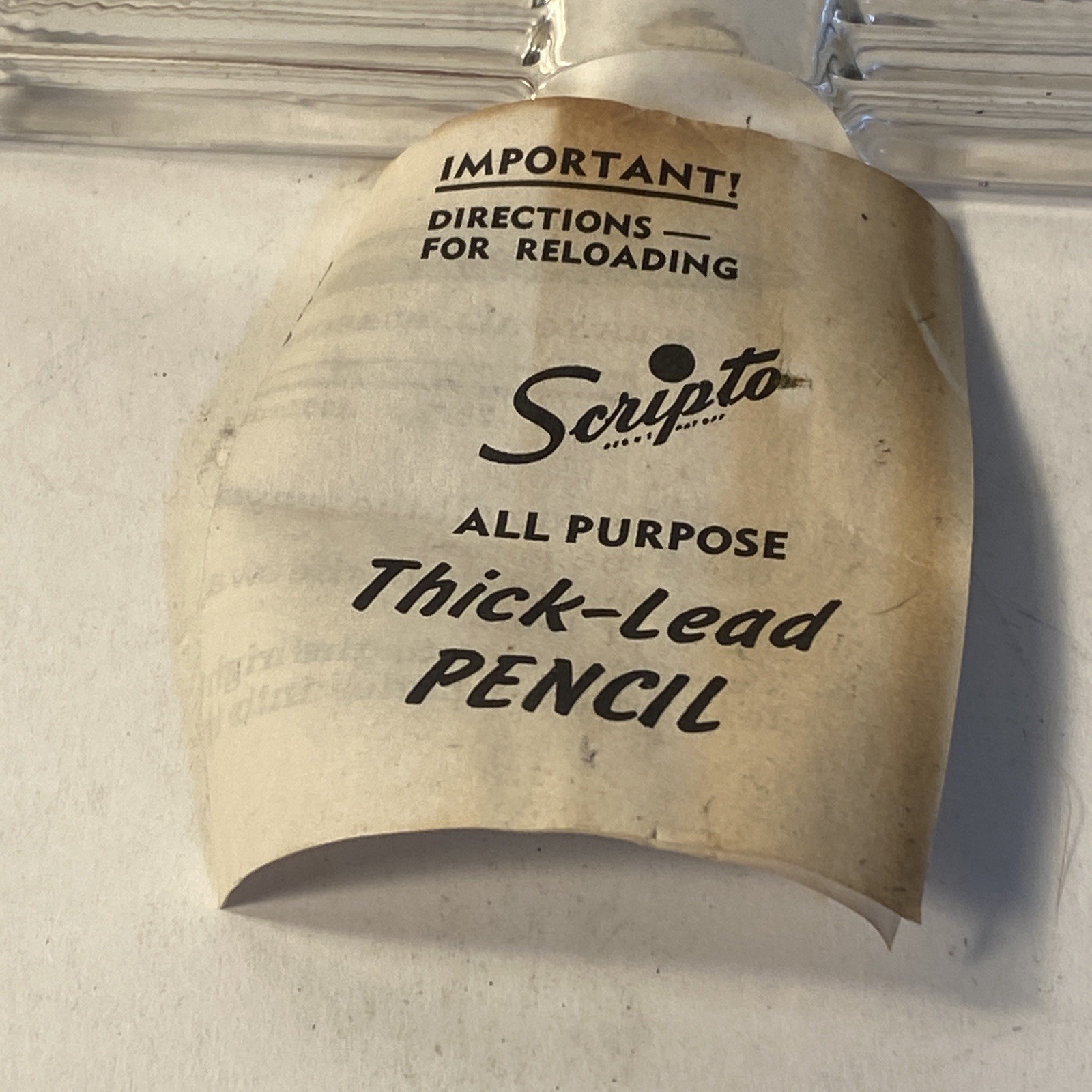 Scripto Thick Lead Pencil China Marker Property U.S. Gov