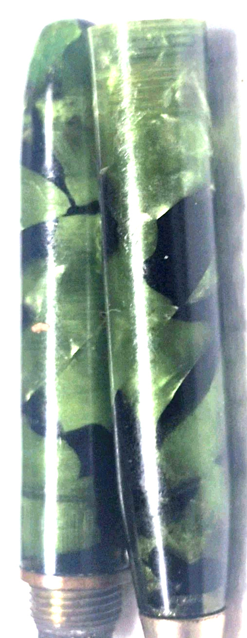 “TOWNSEND” TRANSLUCENT Greens +Black/Polished Brass Trim Working Mech Pencil