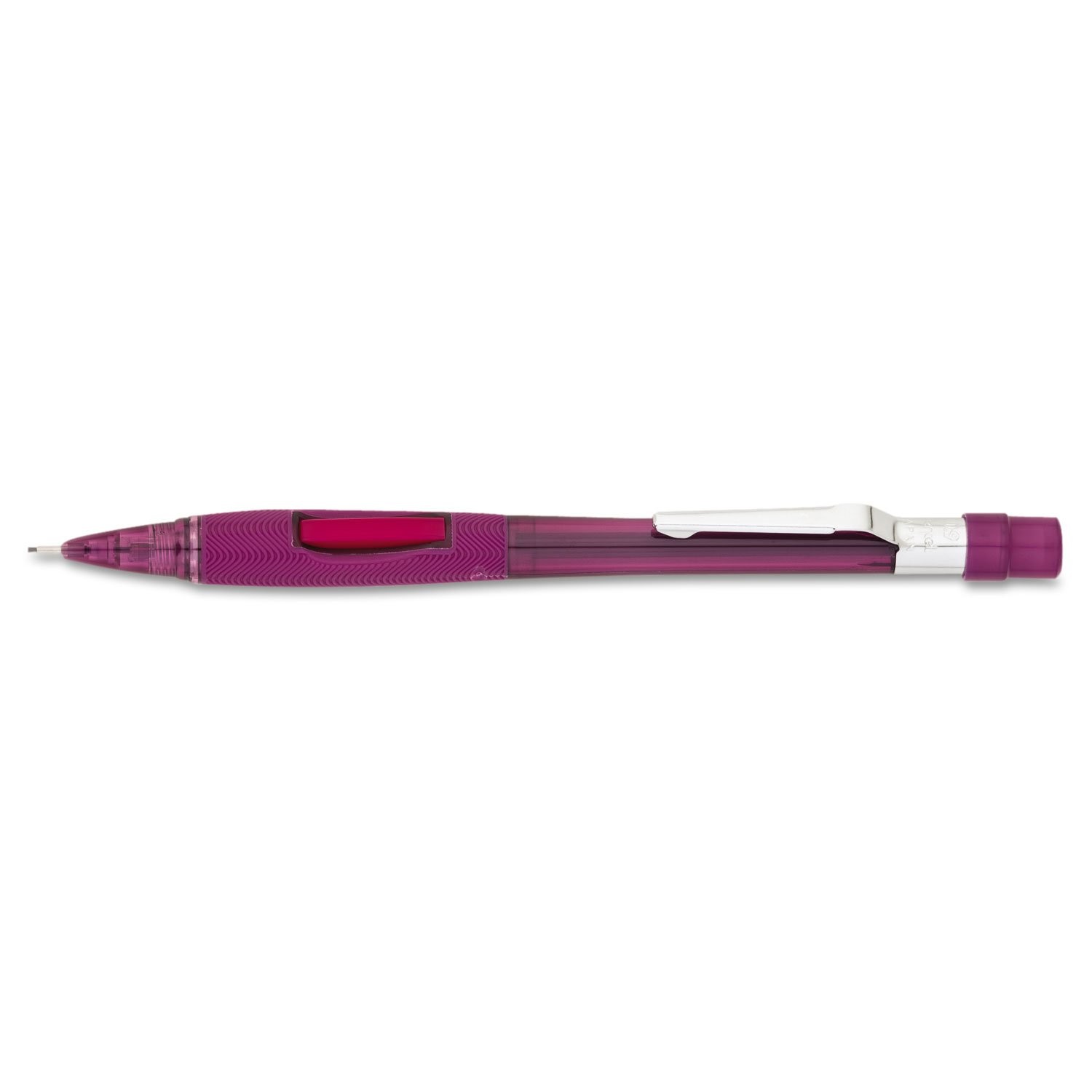 Pentel Quicker Clicker Mechanical Pencil 0.9mm Burgundy Comfortable Grip