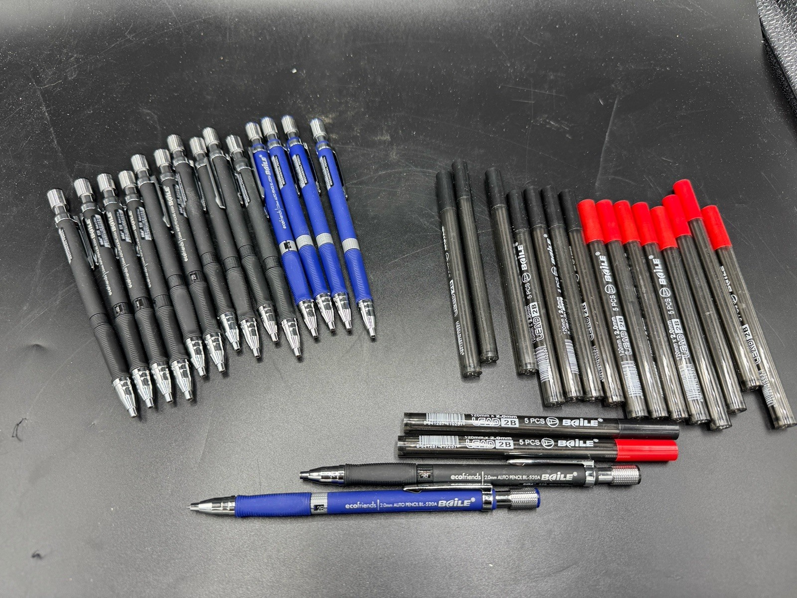 Lot Of 16 Mechanical Baile 520 Automatic Clutch Pencil W Extra Lead Pack