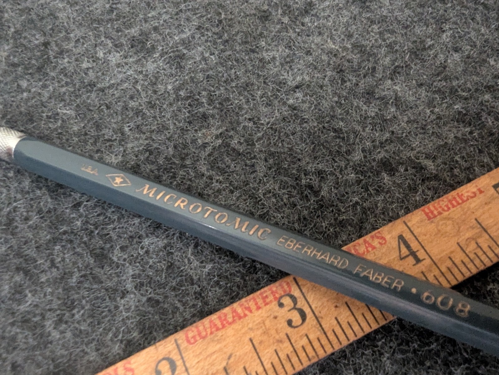 Vintage Eberhard Faber Microtomic 608 Mechanical Pencil Metal USA JM