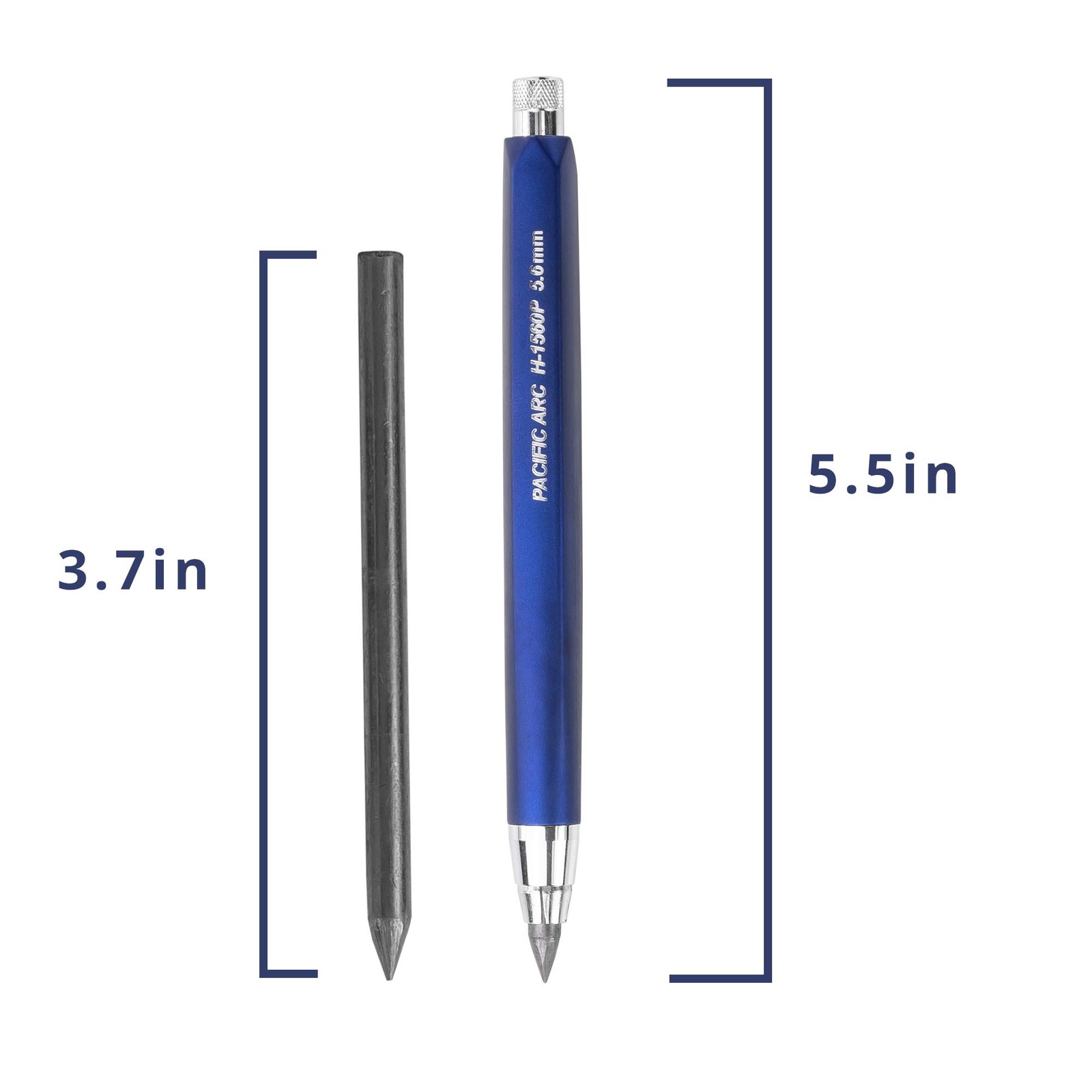 Premium Blue Technical Acrylic 5.6mm Clutch Lead Holder, Drafting, Sketching