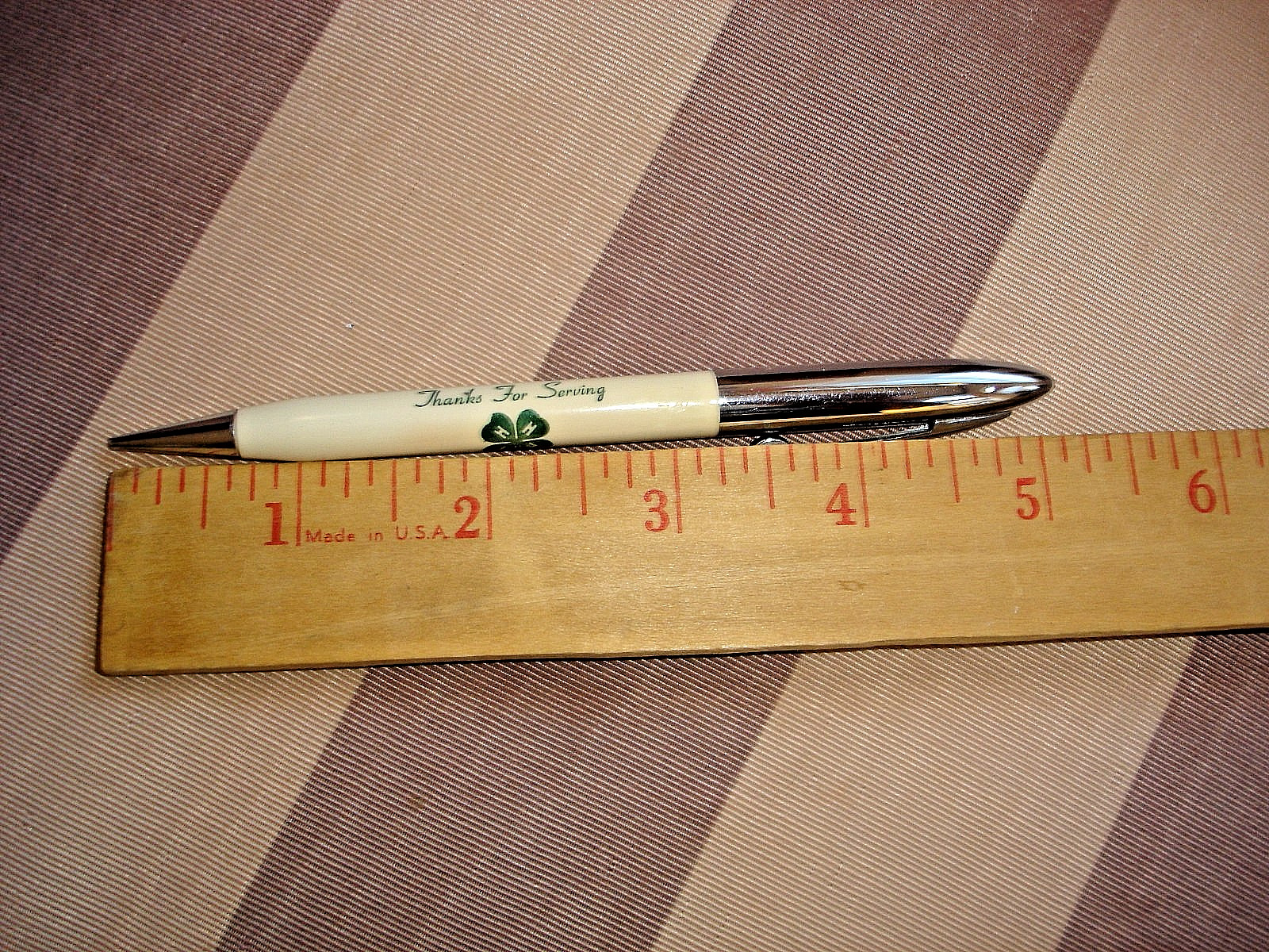 Vintage 4-H “THANKS FOR SERVING” Mercer County (Ohio) White Mechanical Pencil