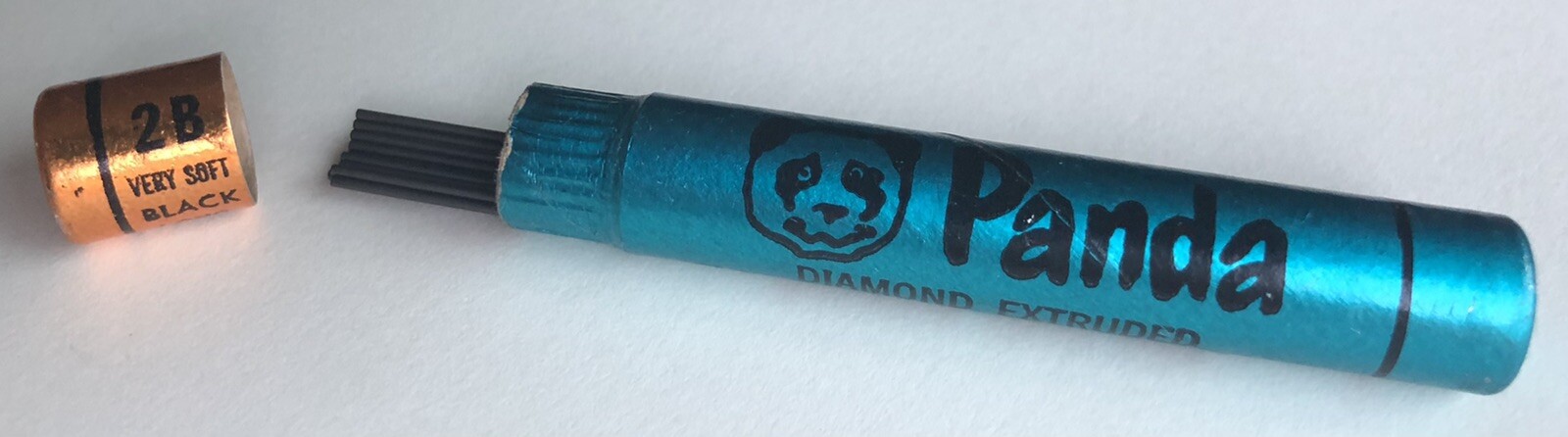Vintage PANDA Diamond Extruded 2B .9mm Mechanical Pencil Lead NOS 12pk Tube USA