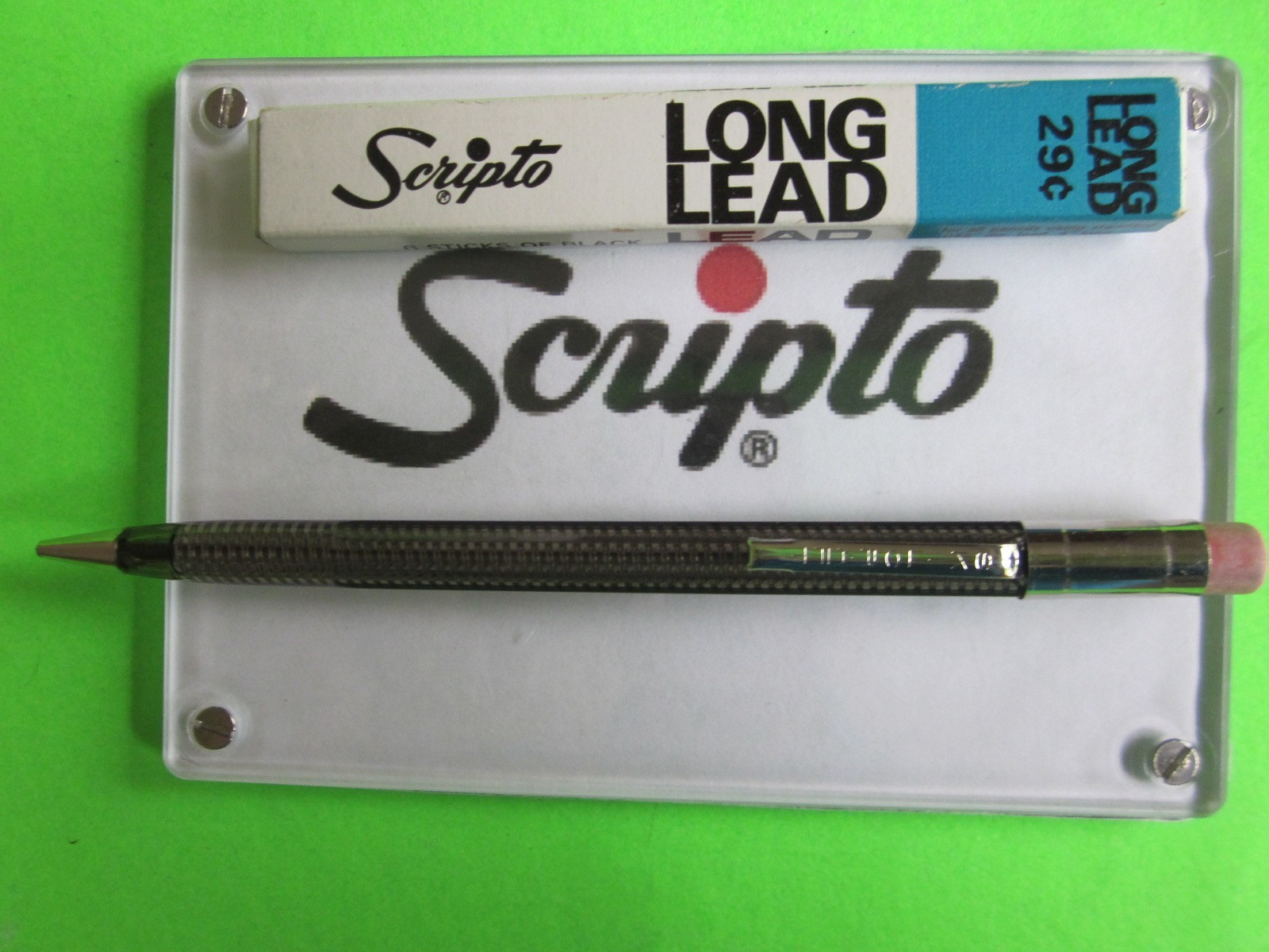 SCRIPTO/SKILCRAFT Translucent Black 1.1mm Mechanical Pencil w/ box 1.1mm leads