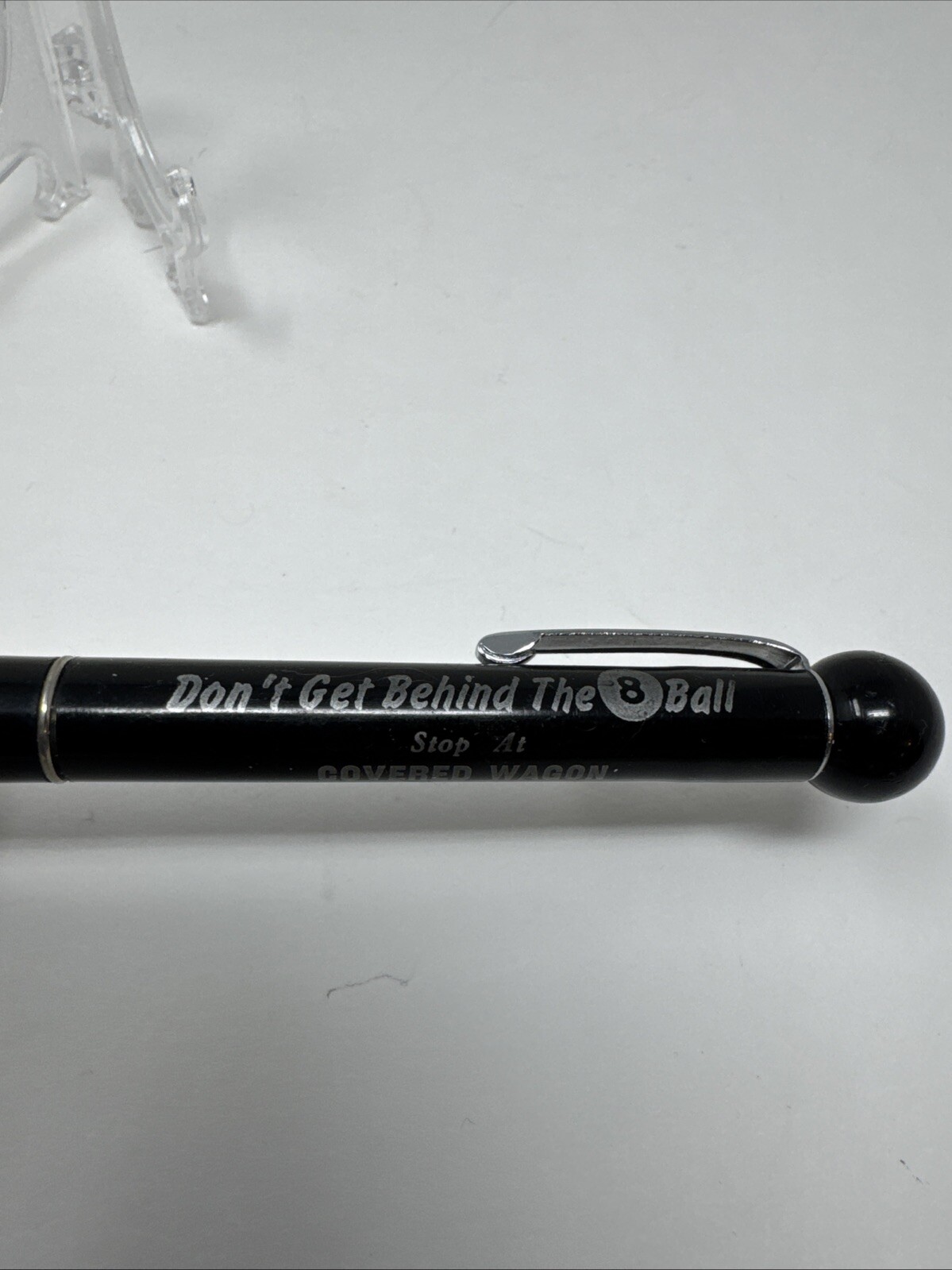 Vintage 8 Ball Covered Wagon Kearney NE Ritepoint Mechanical Pencil Advertising