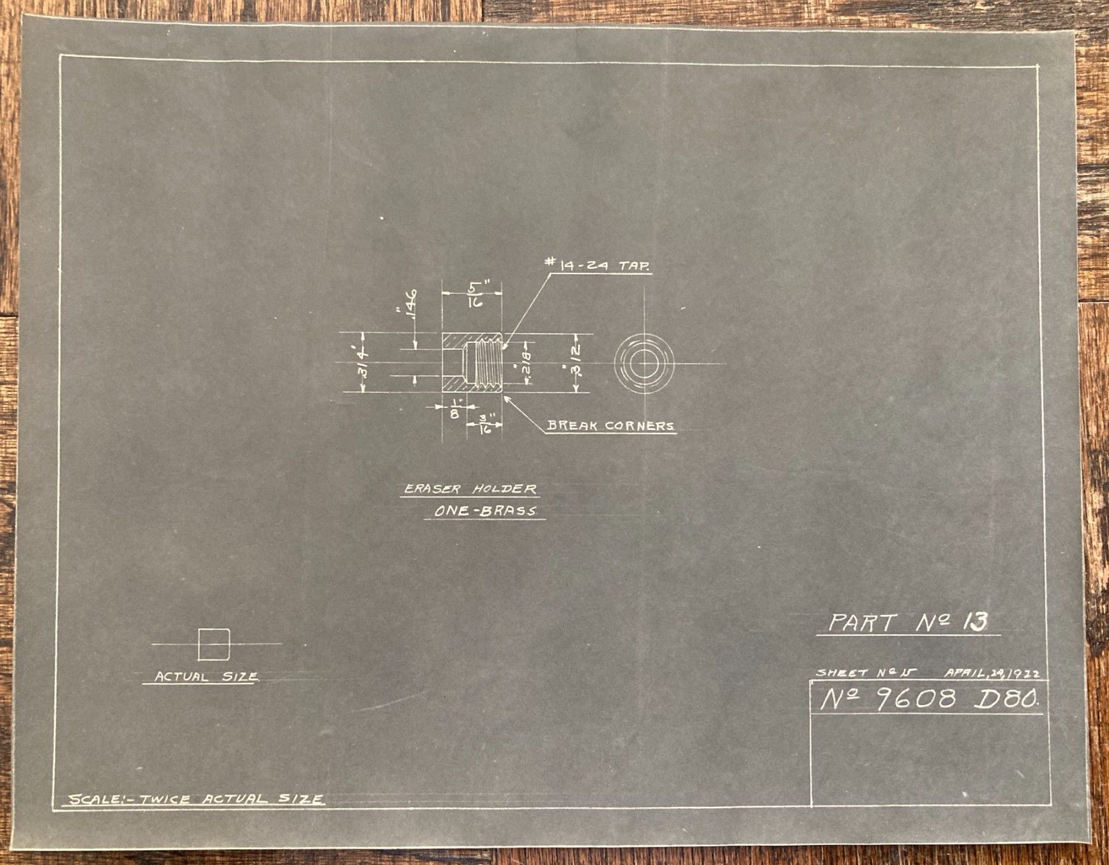 Lot of Original Antique 1922 Mechanical Pencil Pen Blueprints Industrial Archive