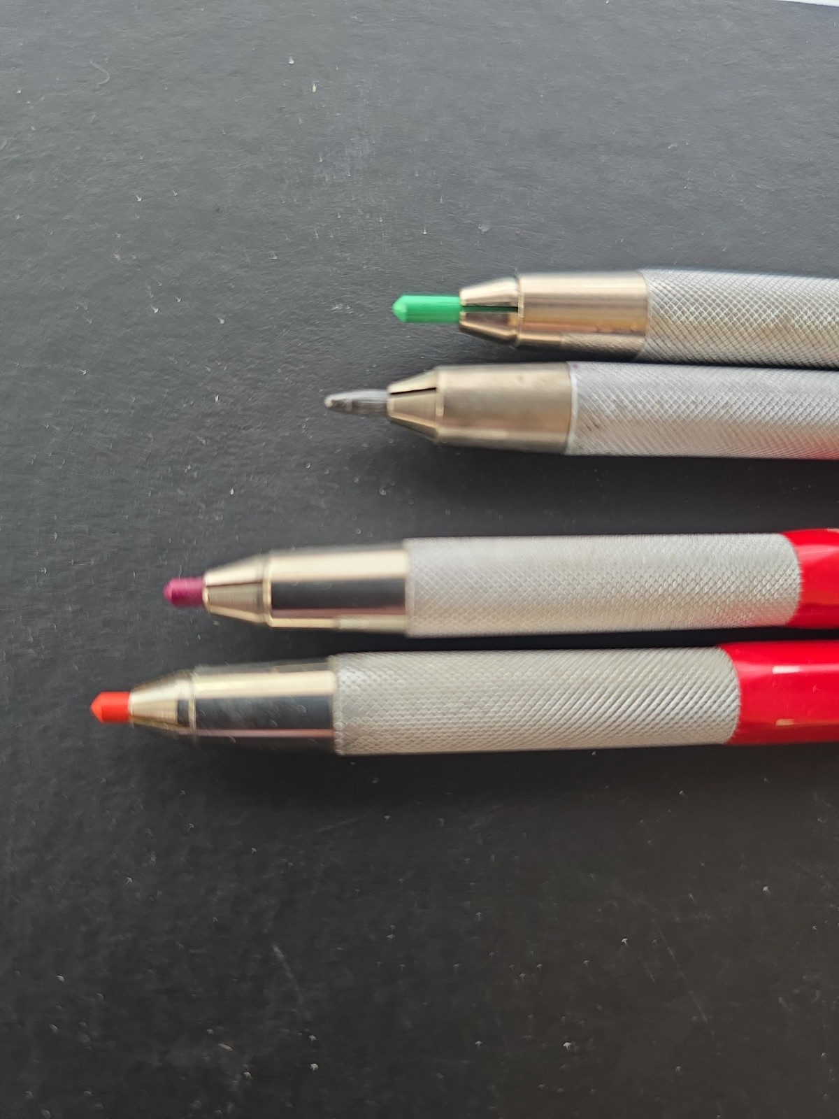Vintage Koh-I-Noor Adapto 5611 Lead Holder Drafting Pencil Italy Set of 4
