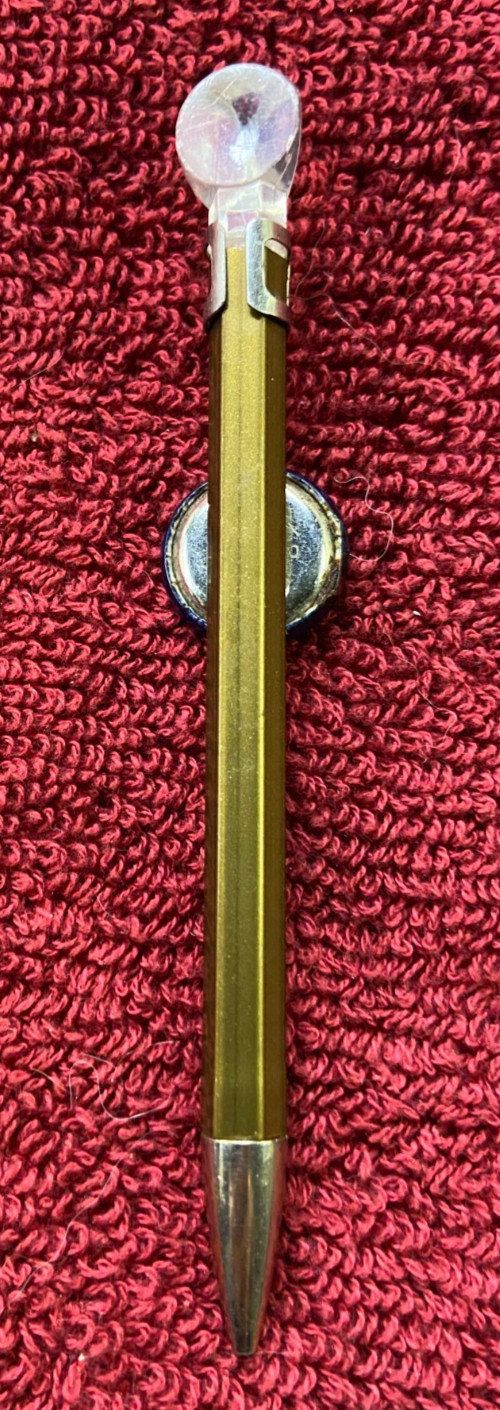 Vintage Bronze Metal Clear Ball Dialer 4 1/2″ Mechanical Pencil B8