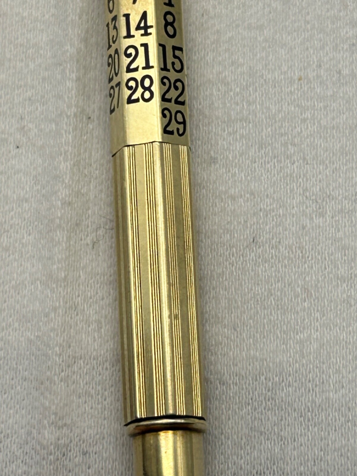Perpatual Calendar 14K Solid Gold Pencil-Exc. Condition