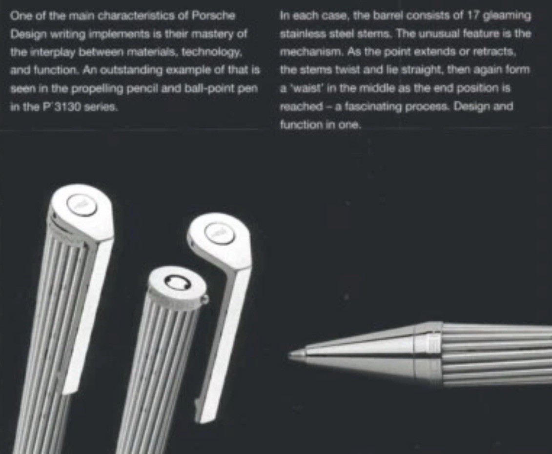 New Porsche Design P3130 Mikado Platinum Coat Mechanical pencil 0.7 Box Pelikan
