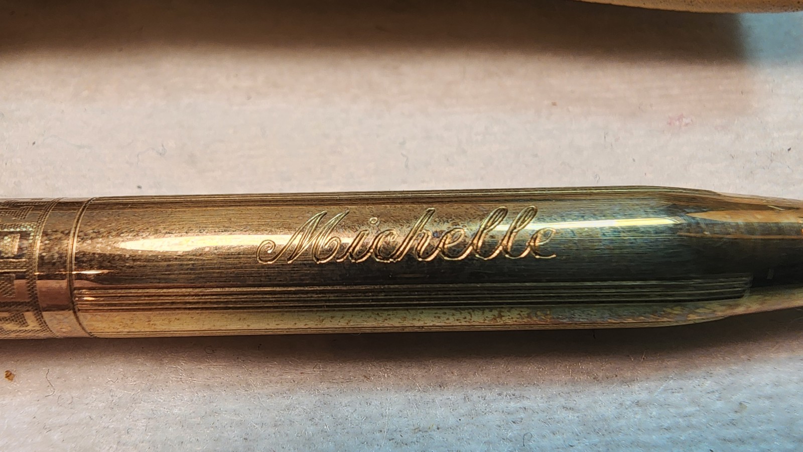Vintage Cross Mechanical Pencil 1/20 10k Gold Filled with soft case, Engraved