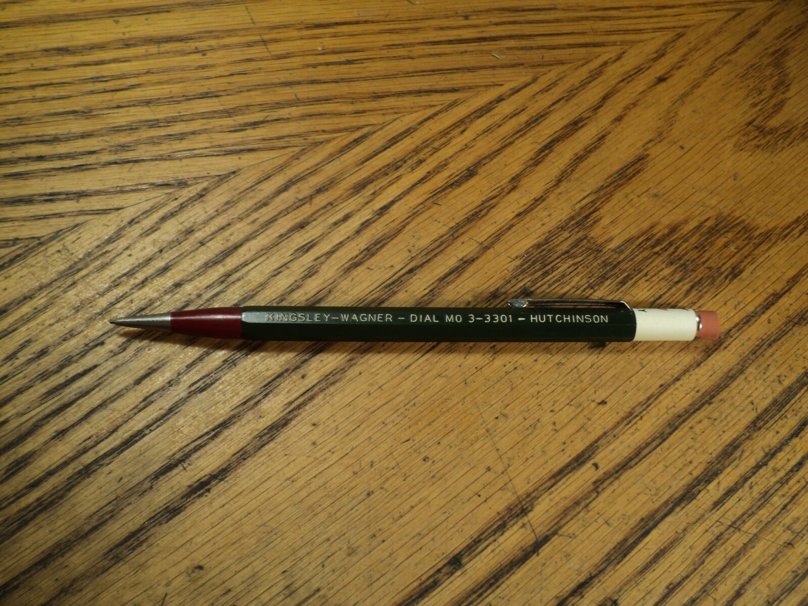 Vintage Autopoint Mechanical Pencil Kingsley Wagner Hutchinson Dark Green Body 2