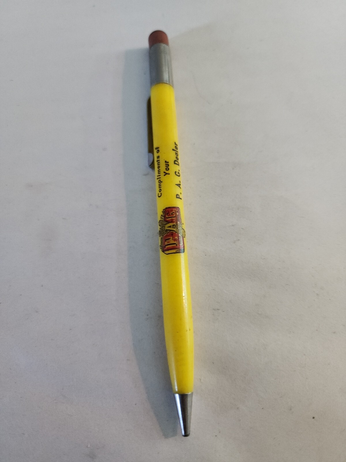 Vintage Mechanical Pencil Compliments of Your P-A-G Dealer PAG Pfister A63