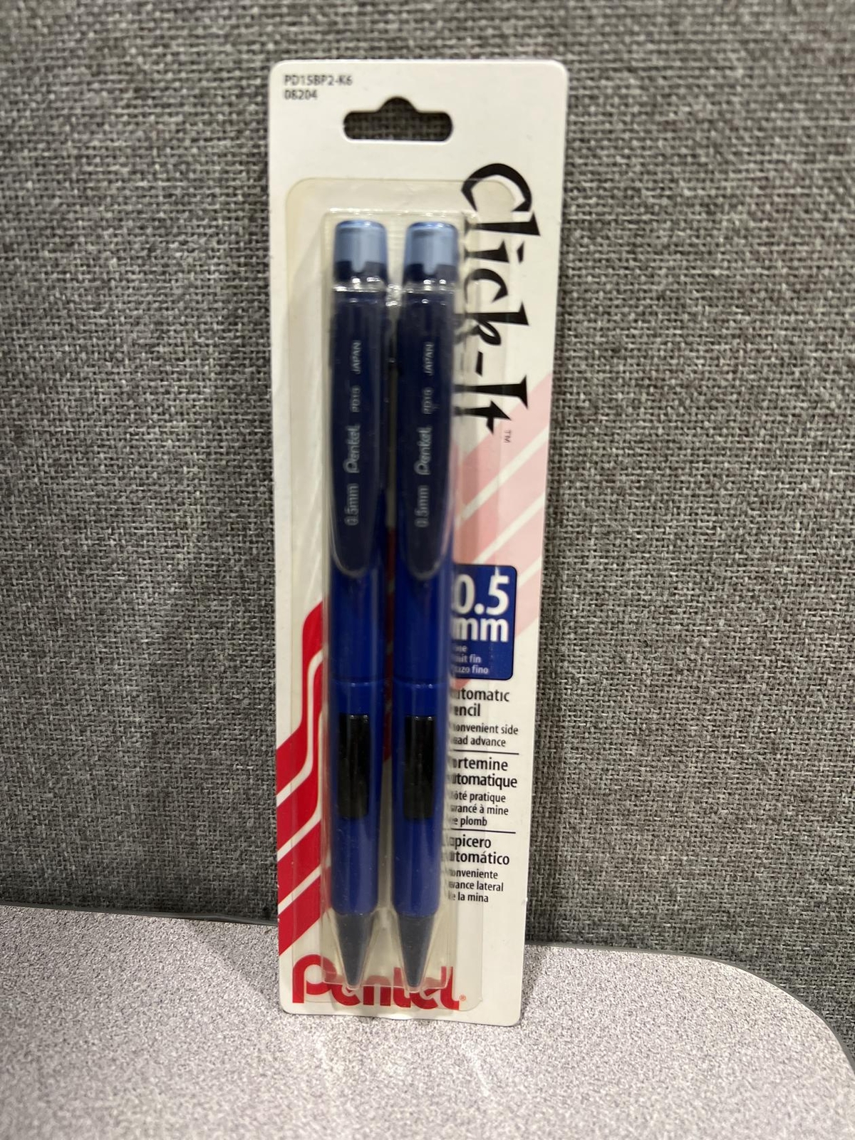 Pentel Click-It 0.5 mm pencils – 2 pk Blue Barrel
