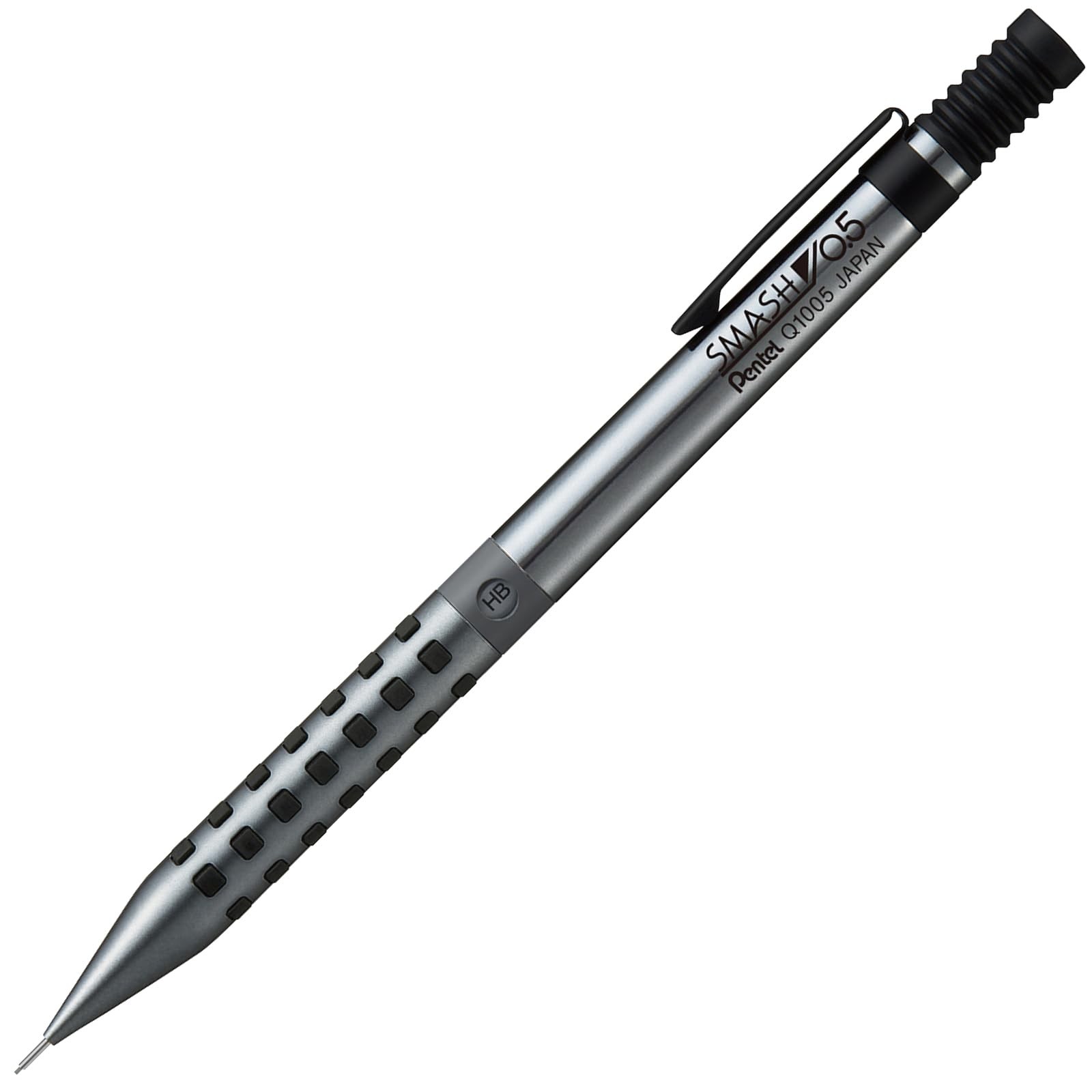 Pentel Q1005 LDM2 Mechanical Pencil 0 5mm Diamond Axis Silver Limited