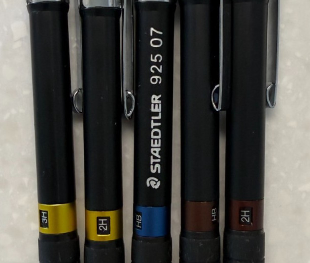 Lot of 5 Staedtler 925 Drafting Mechanical Pencils 0.3mm, 0.5mm, 0.7mm