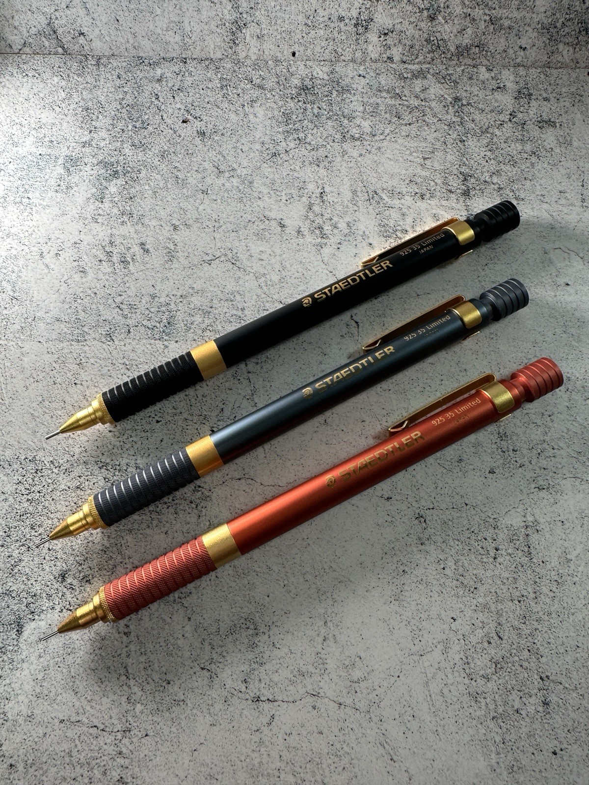 STAEDTLER 925 35 0.5mm Limited Edition Loft Set of 3 Black , Blue And Red