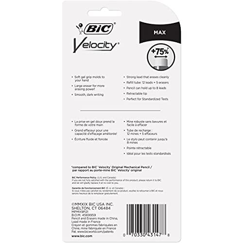 Velocity Max Mechanical Pencil, Thick Point (0.9mm), 2-Count