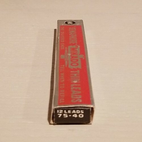 Vintage Semaphore Mikado 12 Thin Leads 75-40 HB Black Slivered Ends