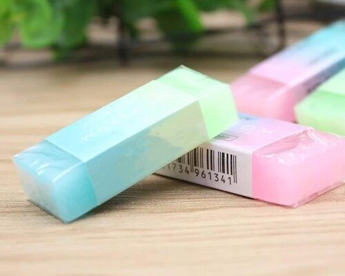 8Pcs Colorful Gradient Pencil Erasers Set, Colored Cube Erasers Cute Gradient Er