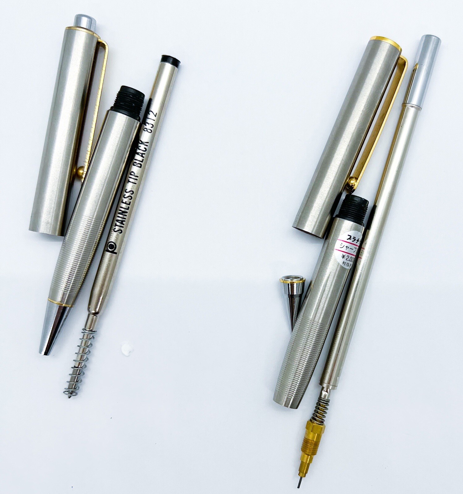 Platinum 2 pcs set Ballpoint Pen & Mechanical Pencil Japan Made Set
