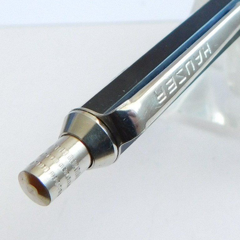 Vintage HAUSER TS 41 Black/Chrome Trim Mechanical Pencil 2 mm Germany 1970s