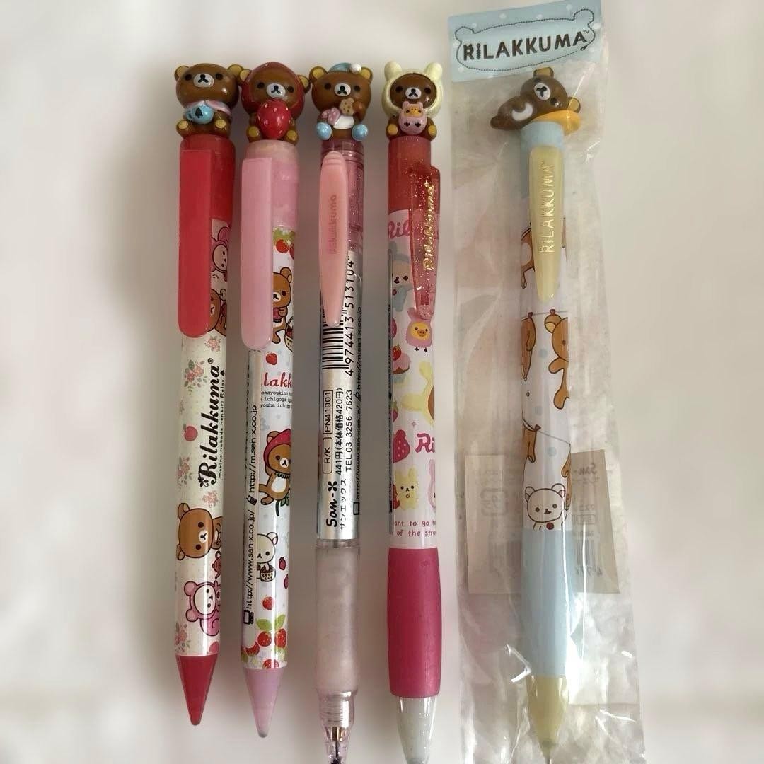 Rilakkuma mechanical pencil with mascot rare