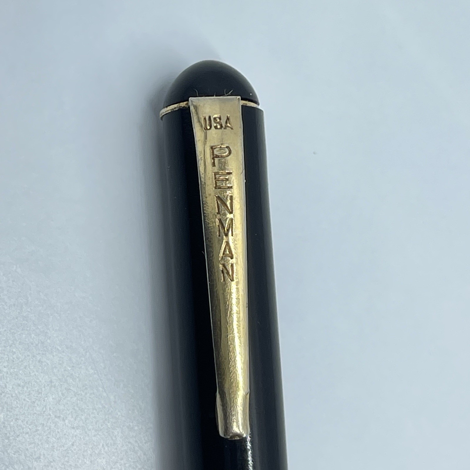 Penman USA Black and Gold Tone Mechanical Pencil with Name ” Fern Able” Vintage