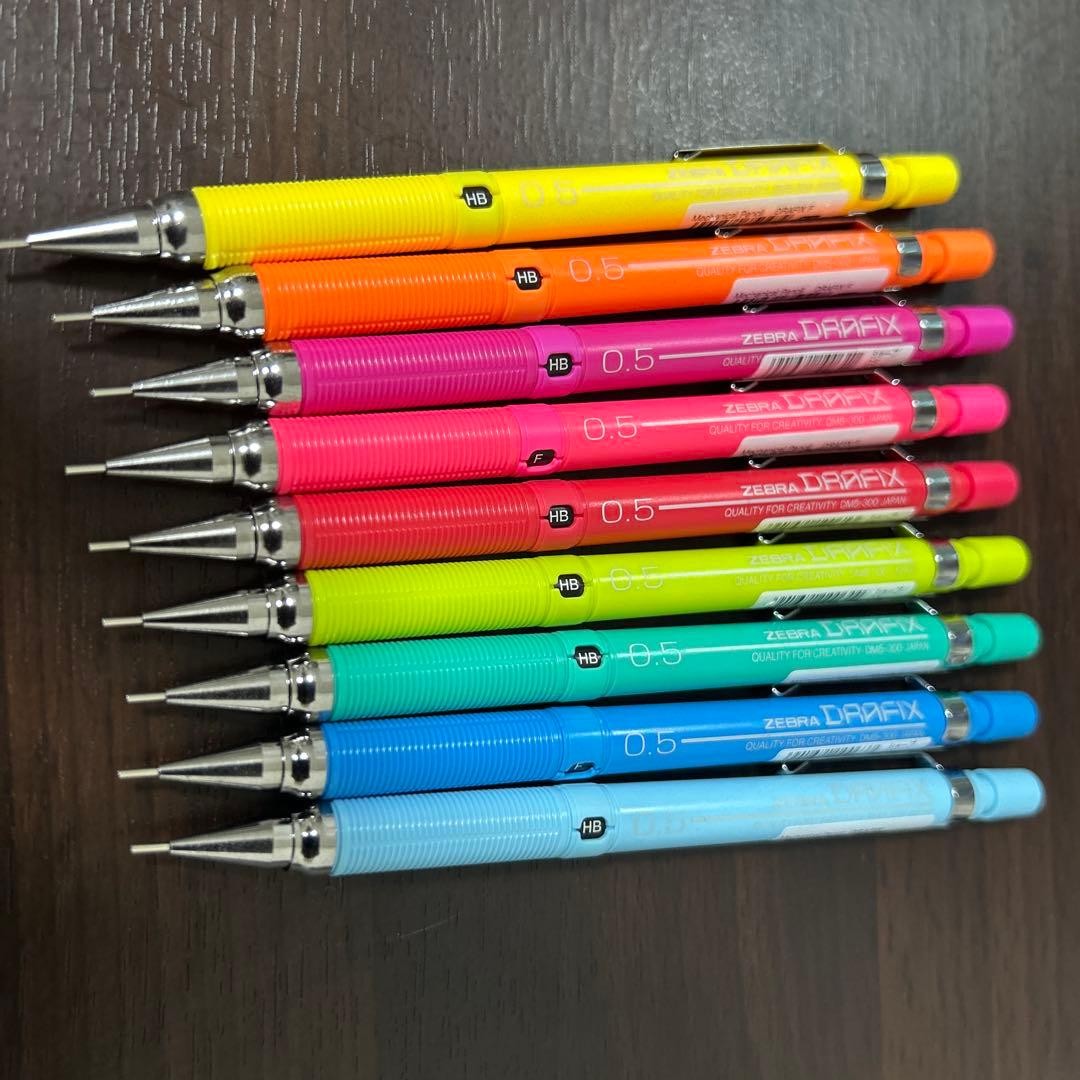 Zebra Drafix Mechanical Pencil 0.5mm 9 Pack Overseas Limited Edition Colors New