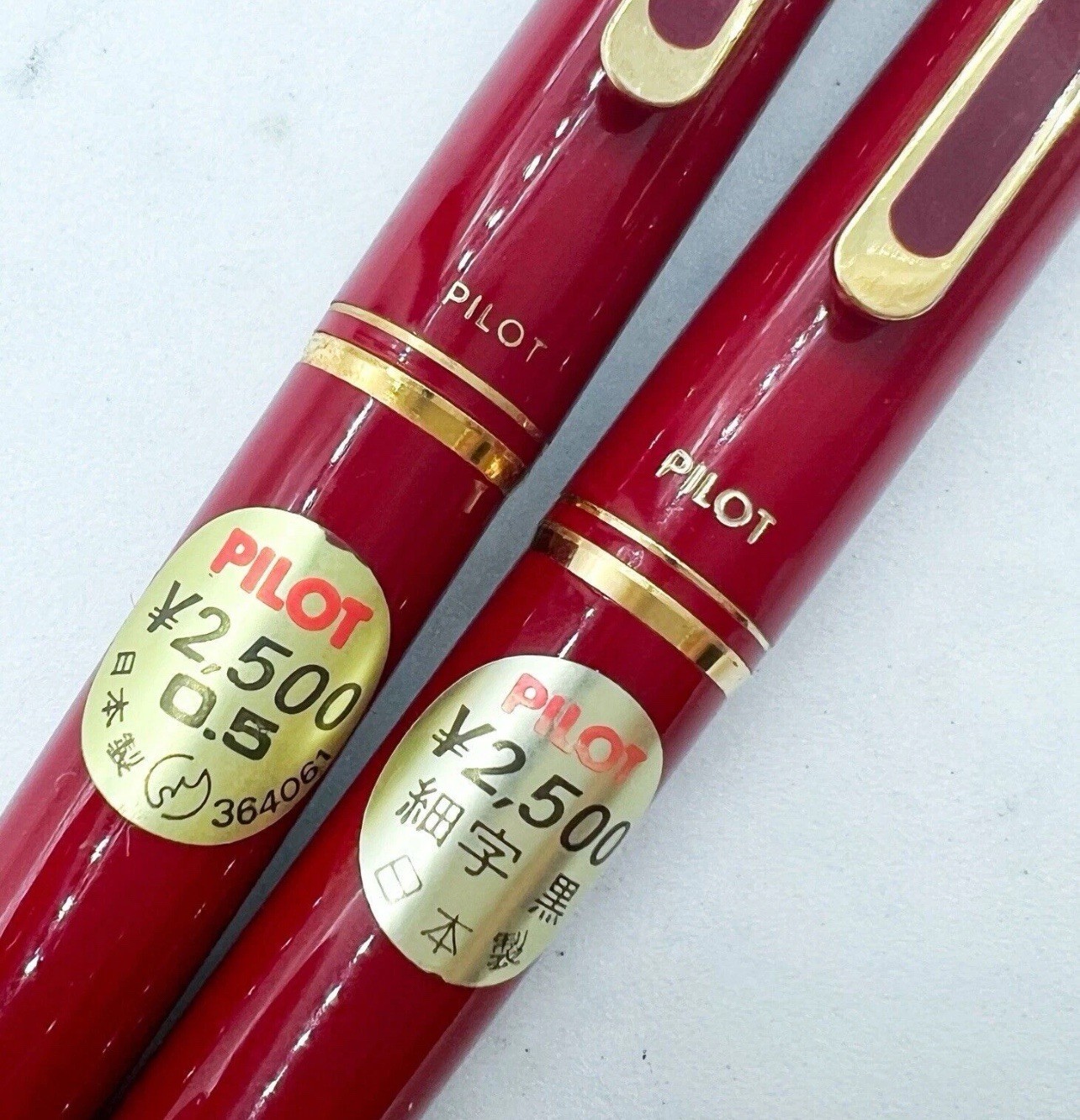 NOS rare Pilot Japan Red Mechanical Pencil Ballpoint Pen price tag With Box