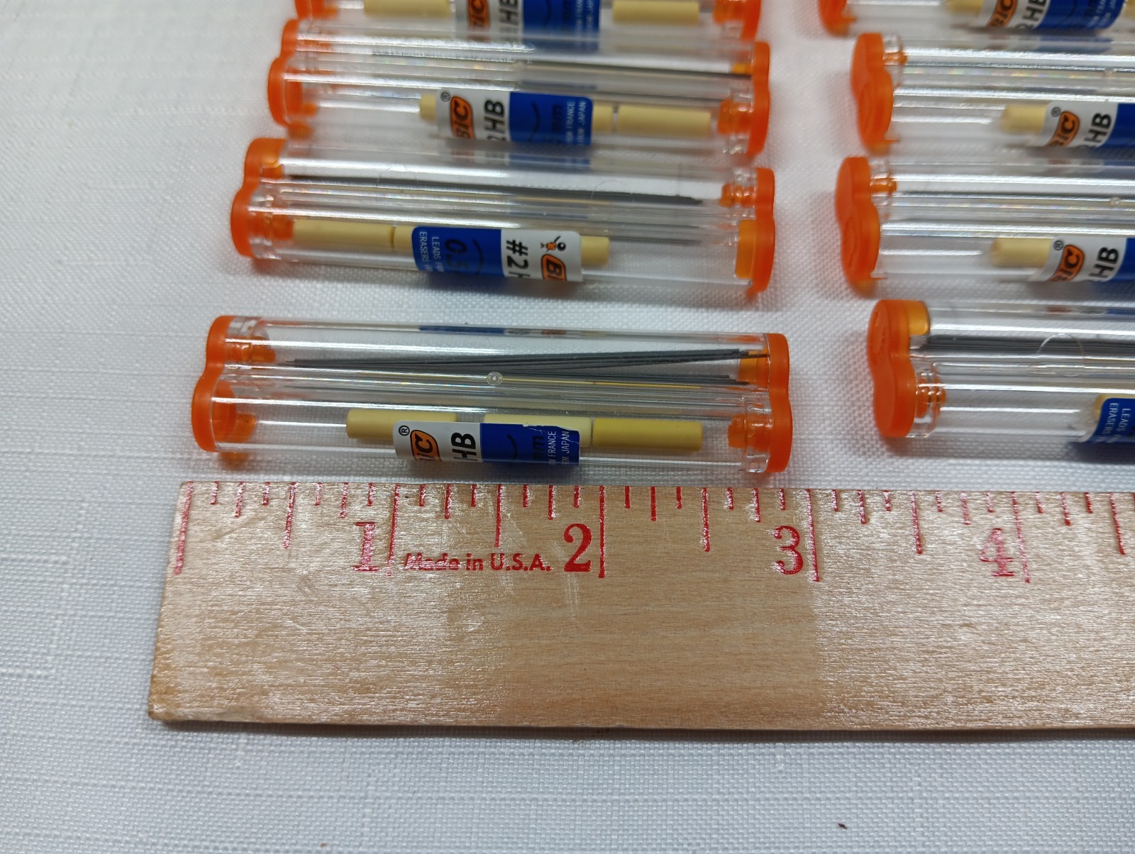 40 BIC Mechanical Pencil Lead Refill 0.5mm #2 HB Lead with Narrower Eraser