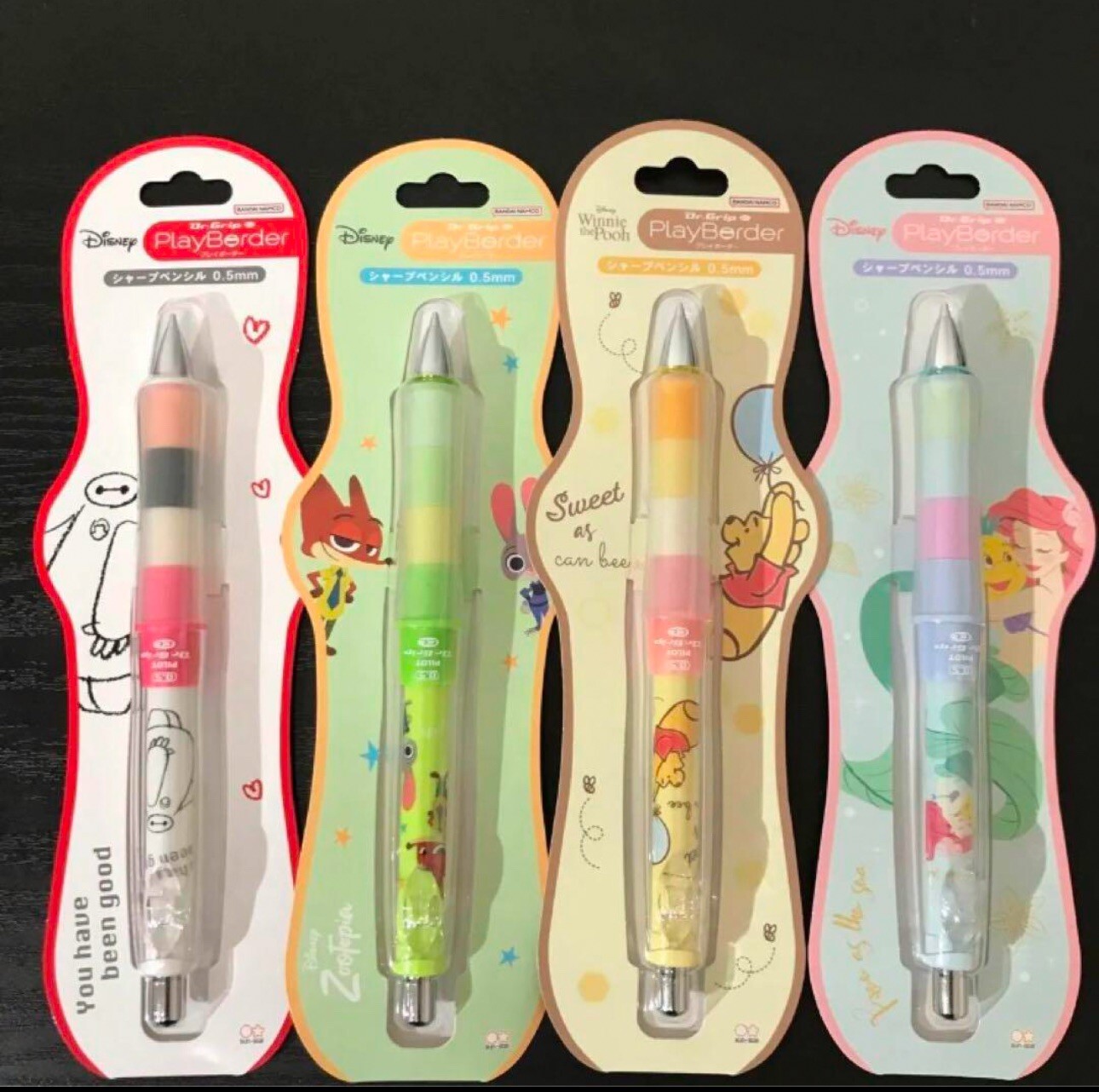 Pilot Dr.Grip Playborder 0.5mm Set Of 4 Disney New Mechanical Pencil
