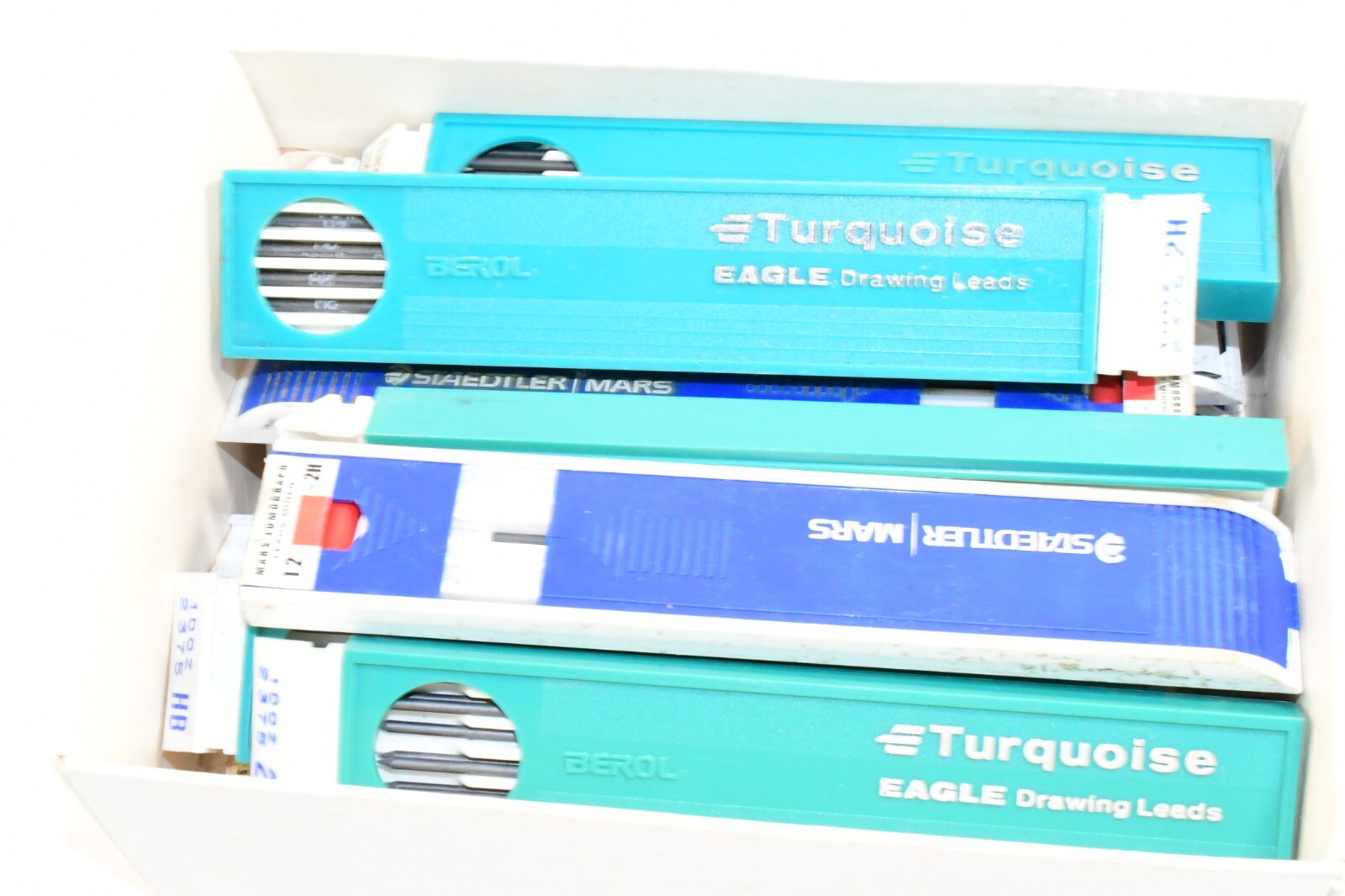 Mix Lot VINTAGE Turquoise Eagle Staedtler Mars Drawing Drafting Leads