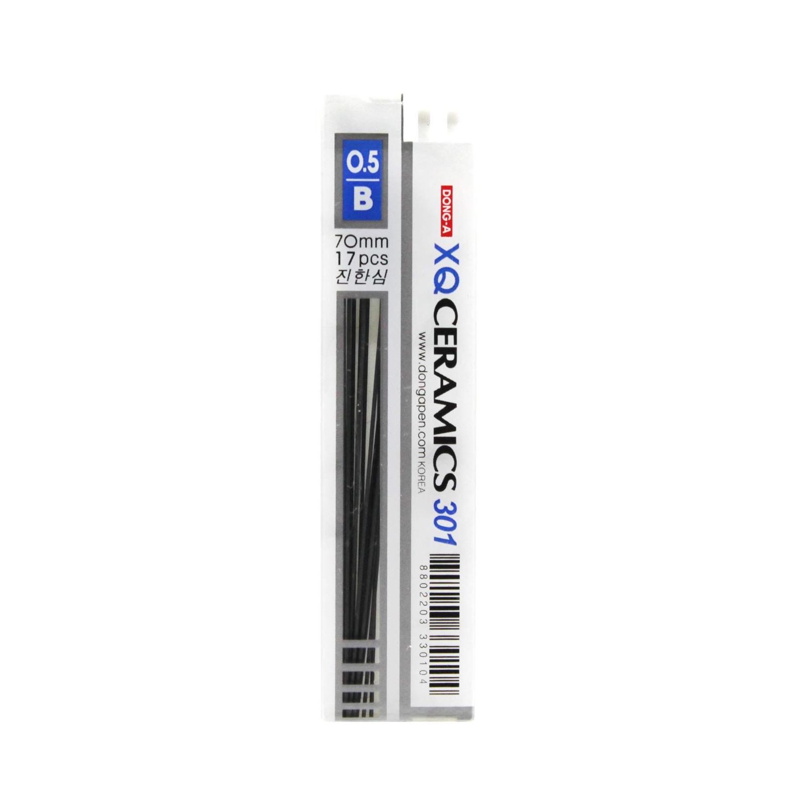 XQ Ceramics II 301 Mechanical Pencil Lead Refill, 0.5mm, B, 204 Pieces of Lead
