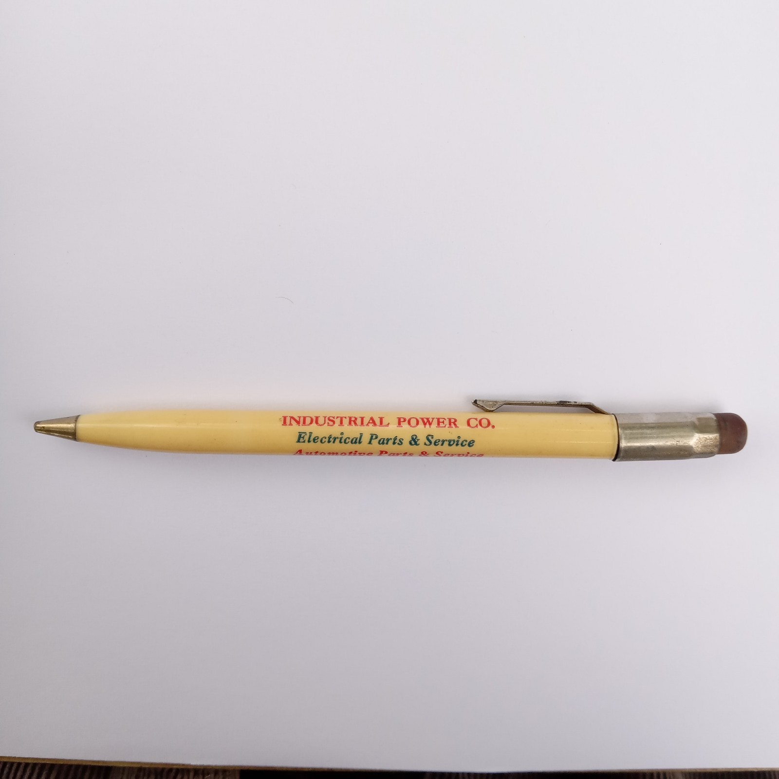 Vintage Scripto Mechanical Advertising Pencil Industrial Power Co Long Beach CA