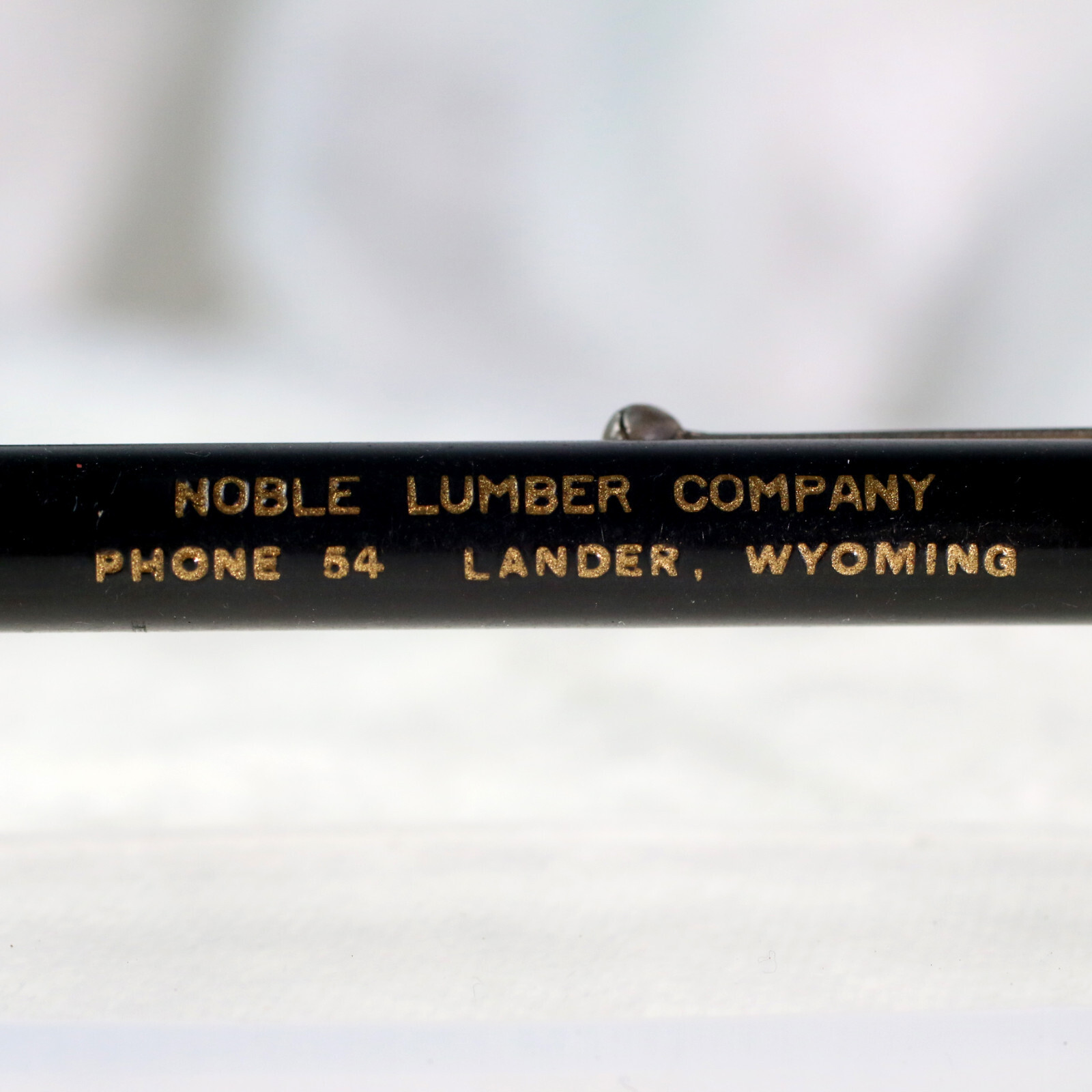 1930’s Black Red Celluloid Wyoming Lumber Advertising Osborne Mechanical Pencil
