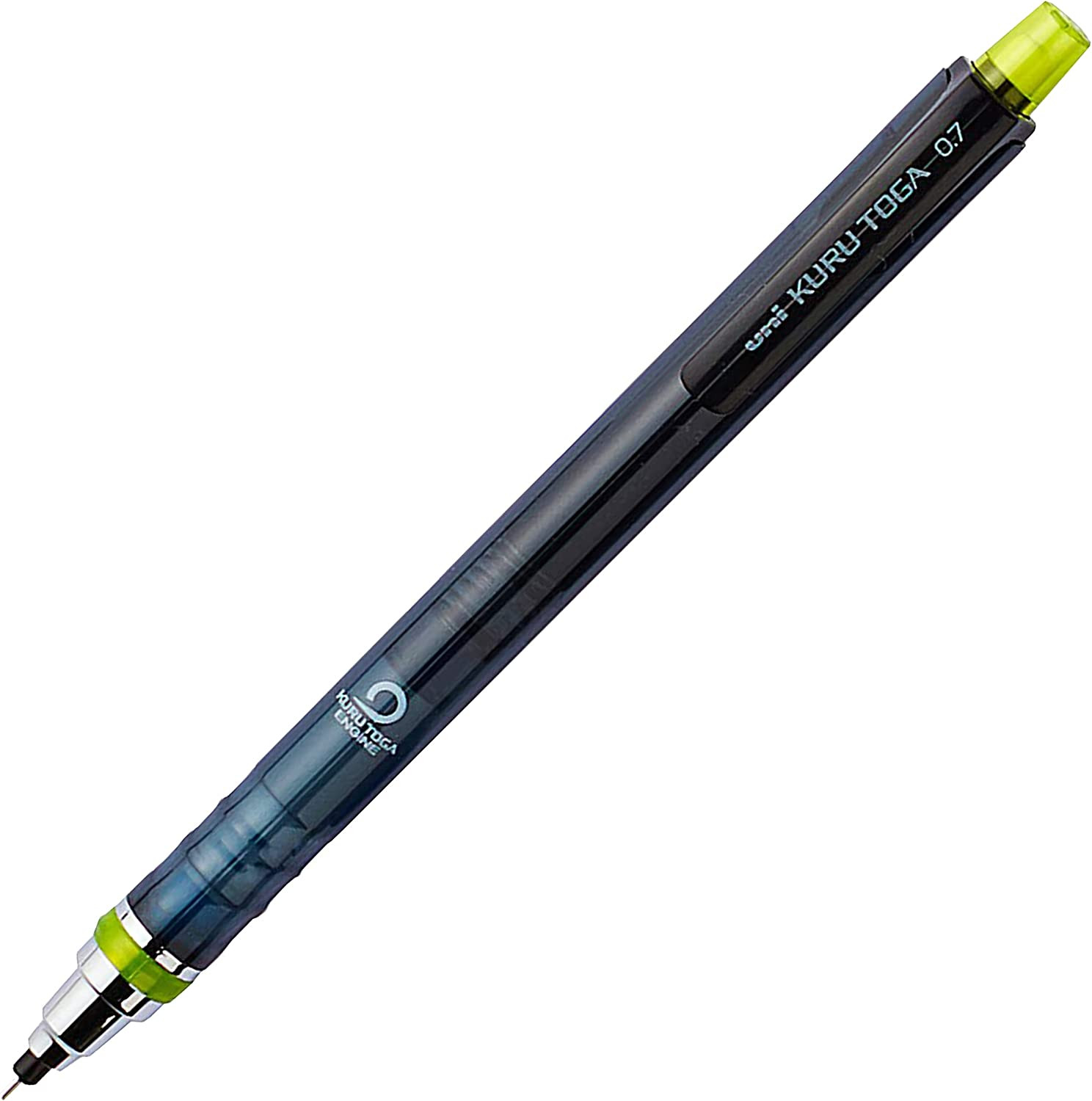 Kuru Toga Mechanical Pencil with 0.7 mm Lead Refills & Pencil Erasers HB #2