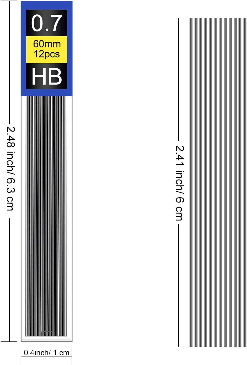 840 Pieces Lead Refills,0.7 Mm Hb,Break Resistant Mechanical Pencil Refills,70 T