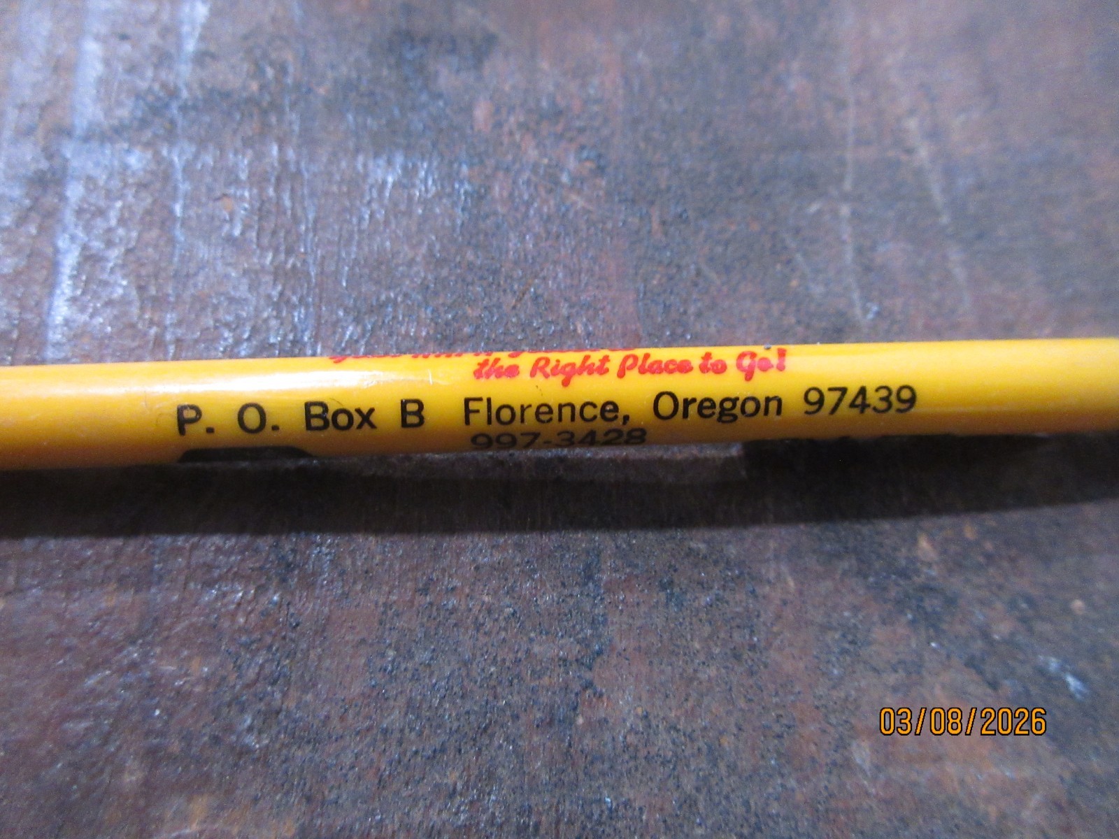 Vintage Florence Auto Parts Store Mechanical Advertising Pencil Napa- Oregon