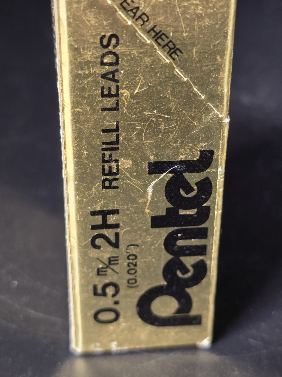 Vintage Pentel Hi-Polymer Lead 0.5mm 2H Gold Box Japan NOS