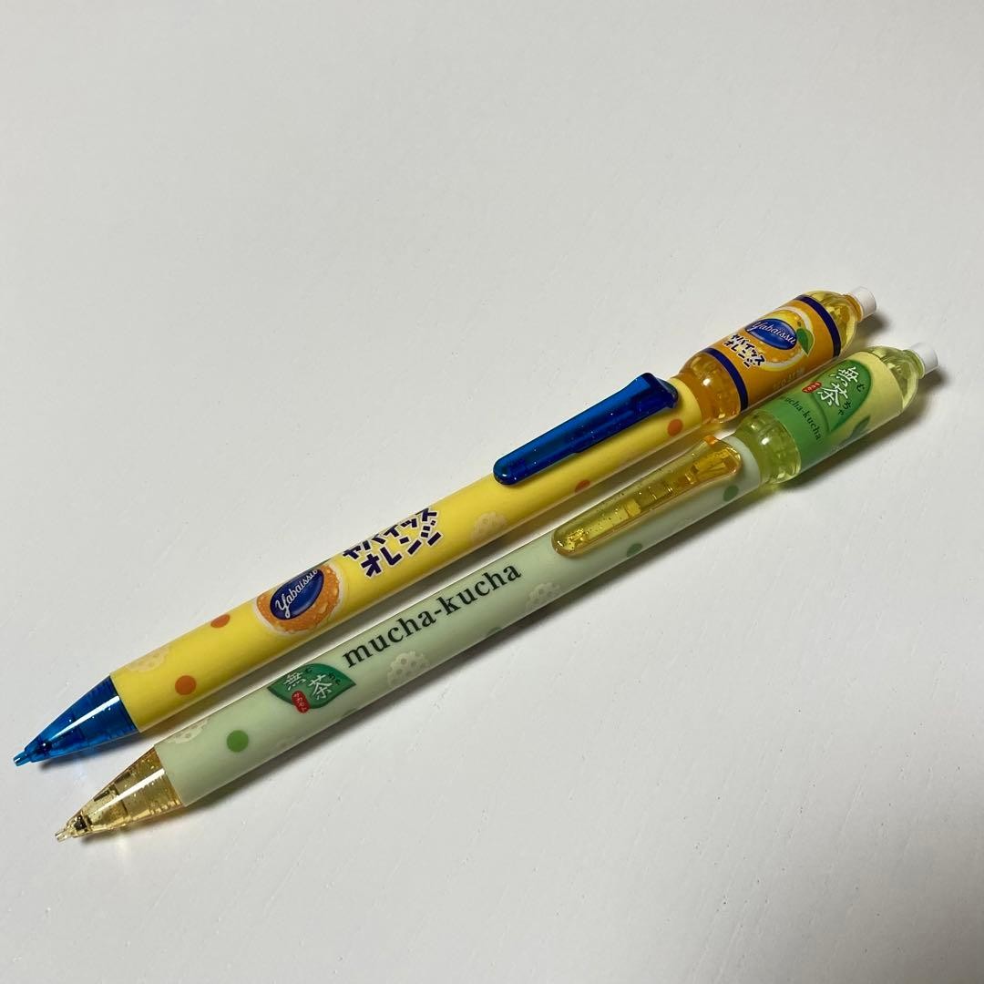 Heisei Retro Drink Bottle Mascot Mechanical Pencil Juice Tea Parody