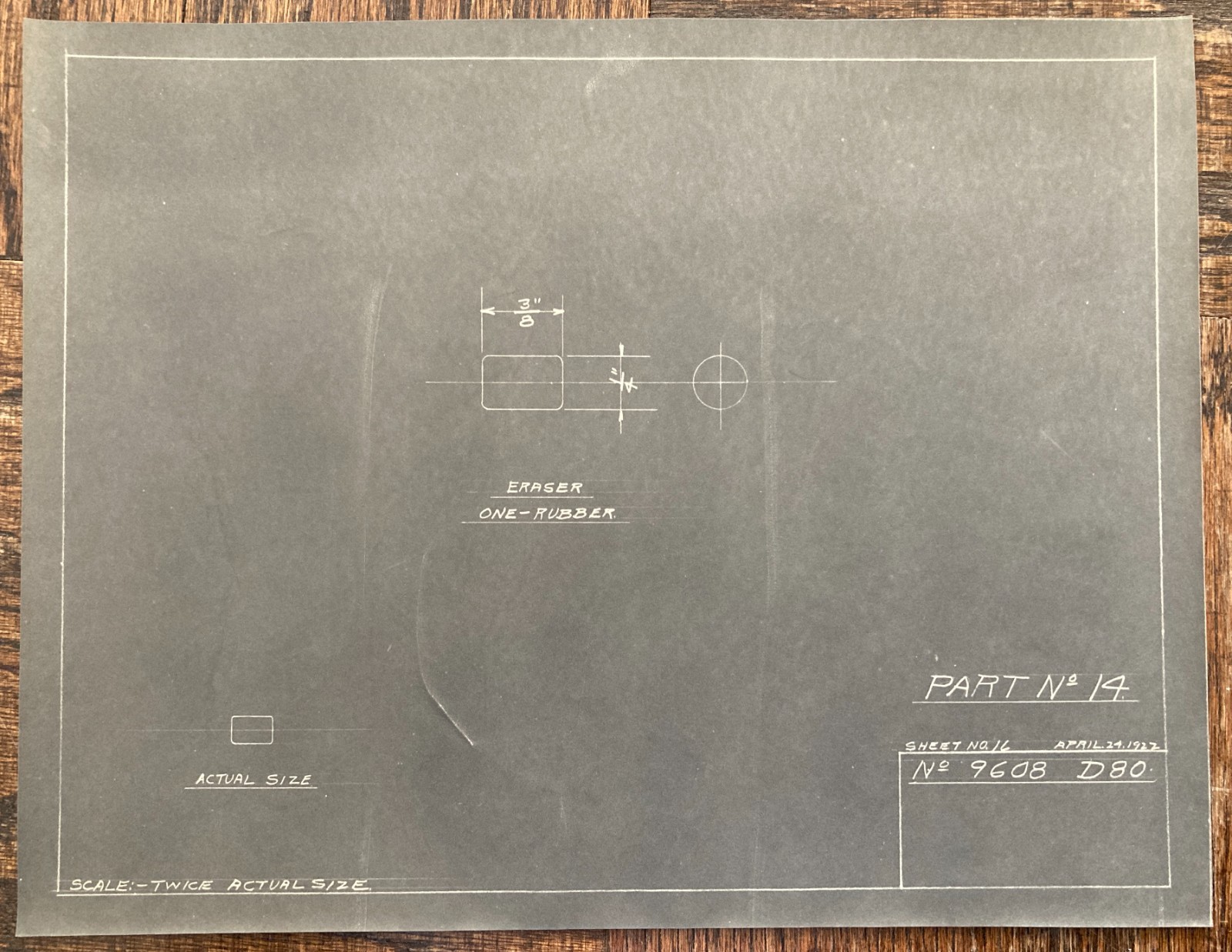 Lot of Original Antique 1922 Mechanical Pencil Pen Blueprints Industrial Archive