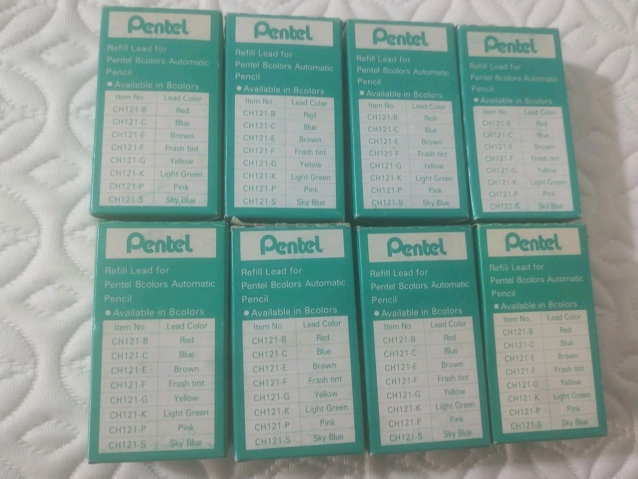 Pentel Refill Lead For Pentel 8 Color Automatic Pencil 2mm x 58mm Open 4PC Tubes