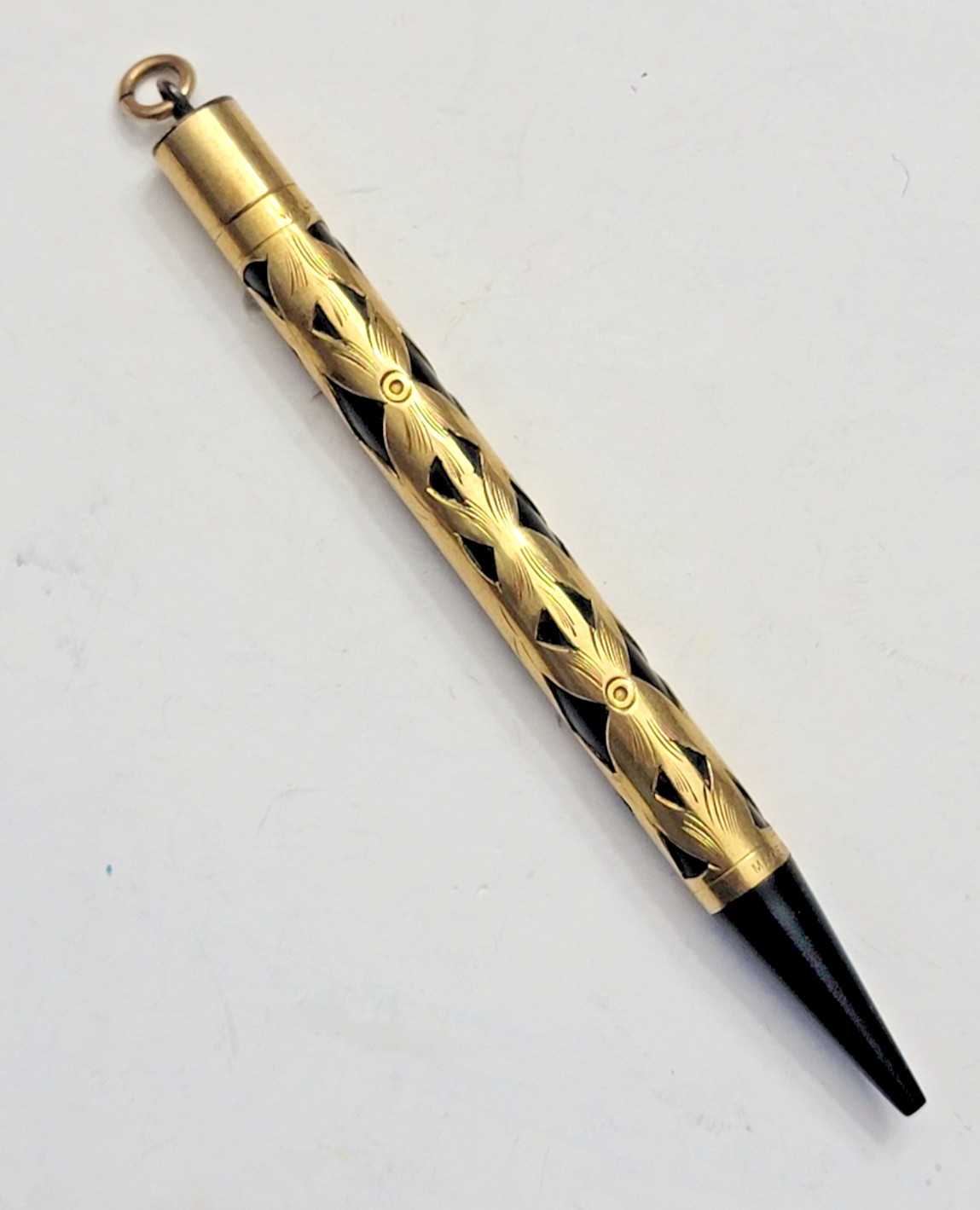 Antique WATERMAN’S gold filled Chatelaine/Short mechanical pencil art deco 1920s