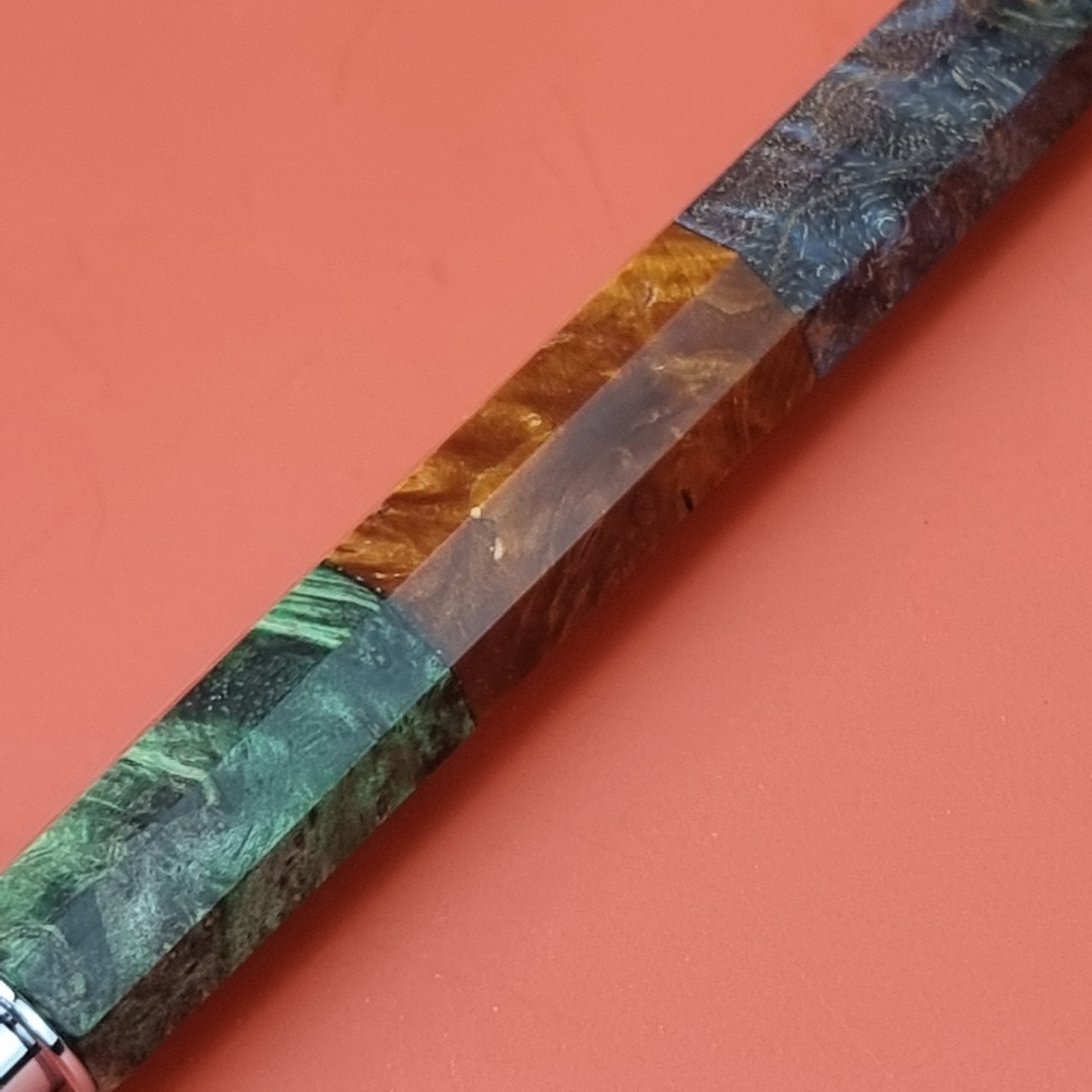 Hand Crafted Water based Ballpointpen with Octagonal Wood Barrel